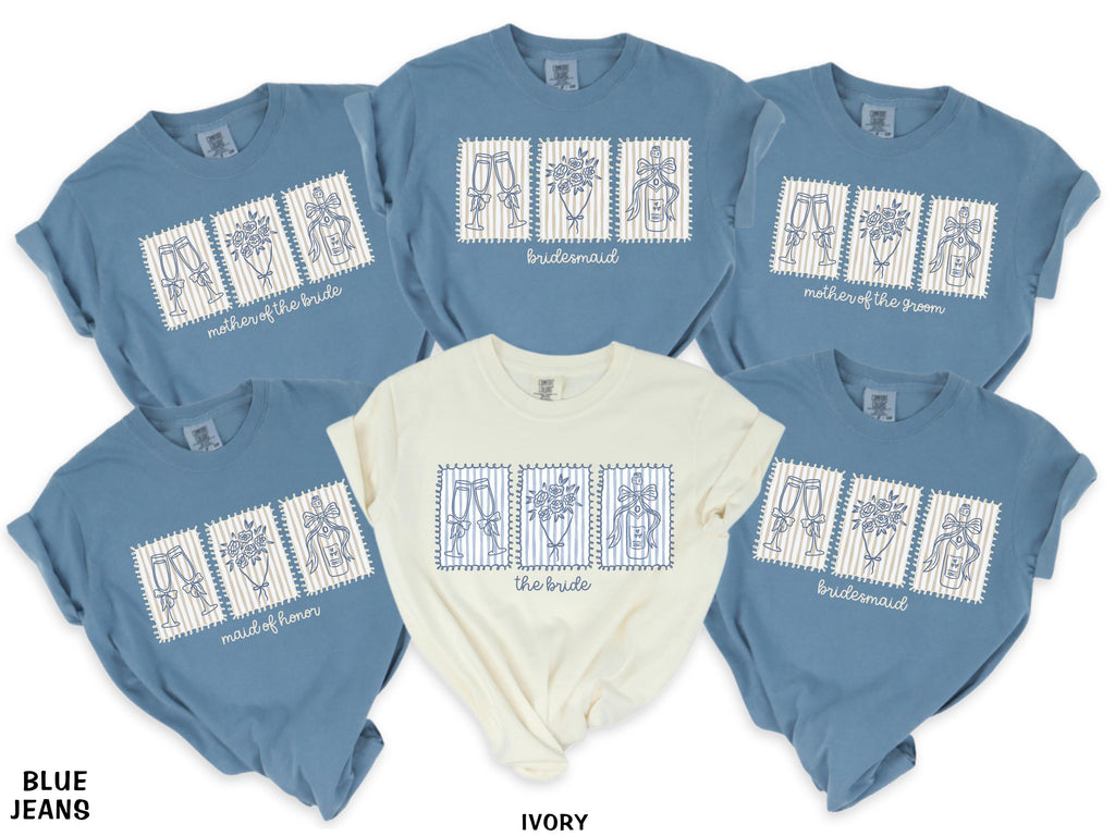Comfort Colors® Bridal Party Shirts, Bridesmaid Proposal Gift, Personalized Maid Of Honor Tee, Bachelorette Getting Ready Outfit