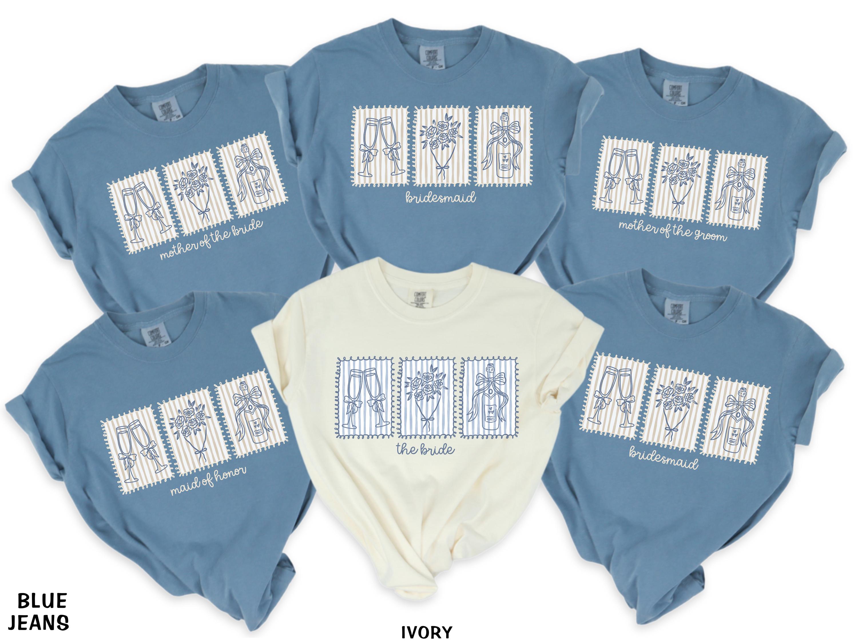 Comfort Colors® Bridal Party Shirts, Bridesmaid Proposal Gift, Personalized Maid Of Honor Tee, Bachelorette Getting Ready Outfit