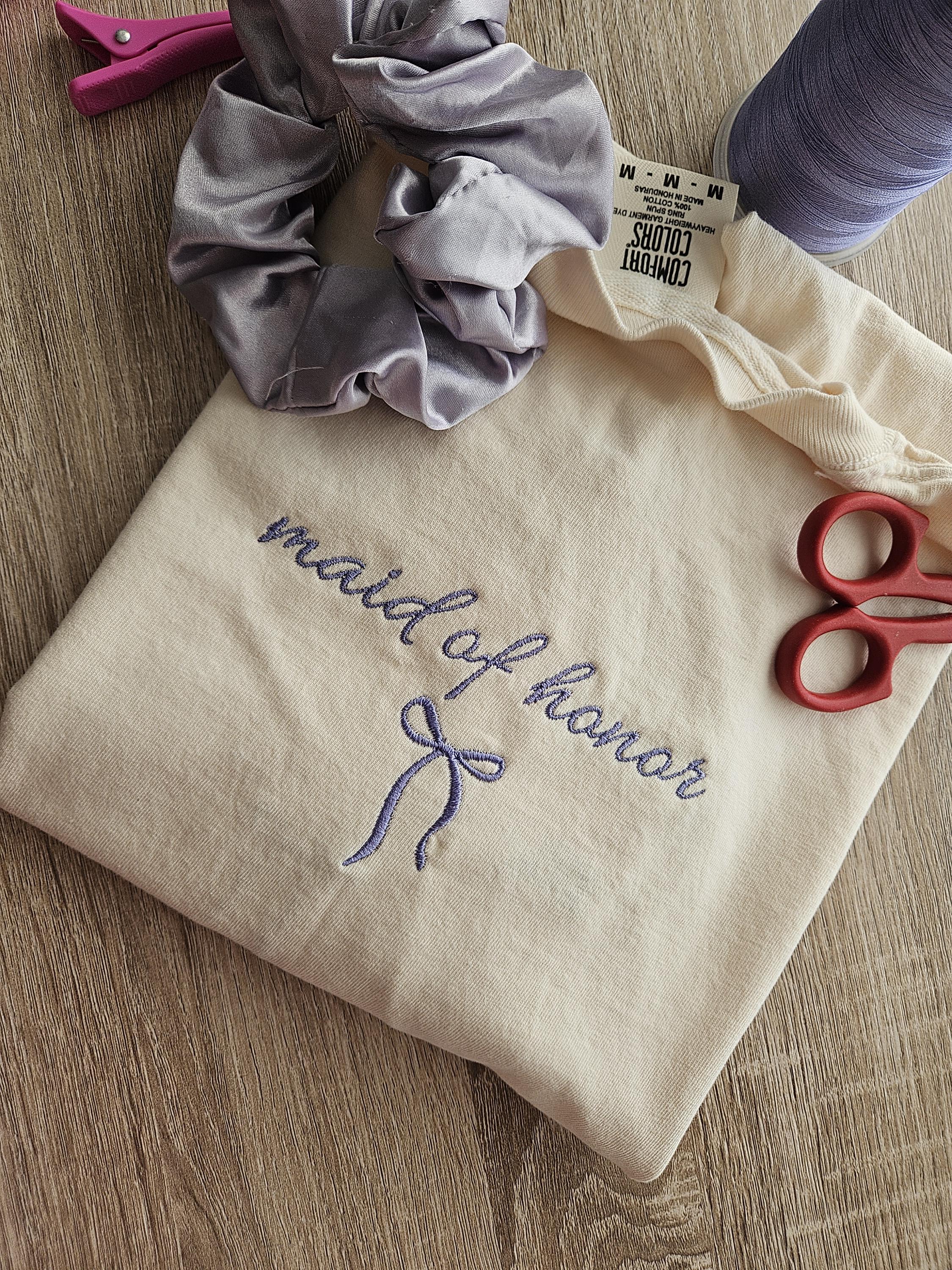 Embroidery Custom Mrs. Bride Shirt, Bride Gift, Wedding shirt, Engagement gift, Bachelorete party tee, Gift for her, Coquette bow bride tee.
