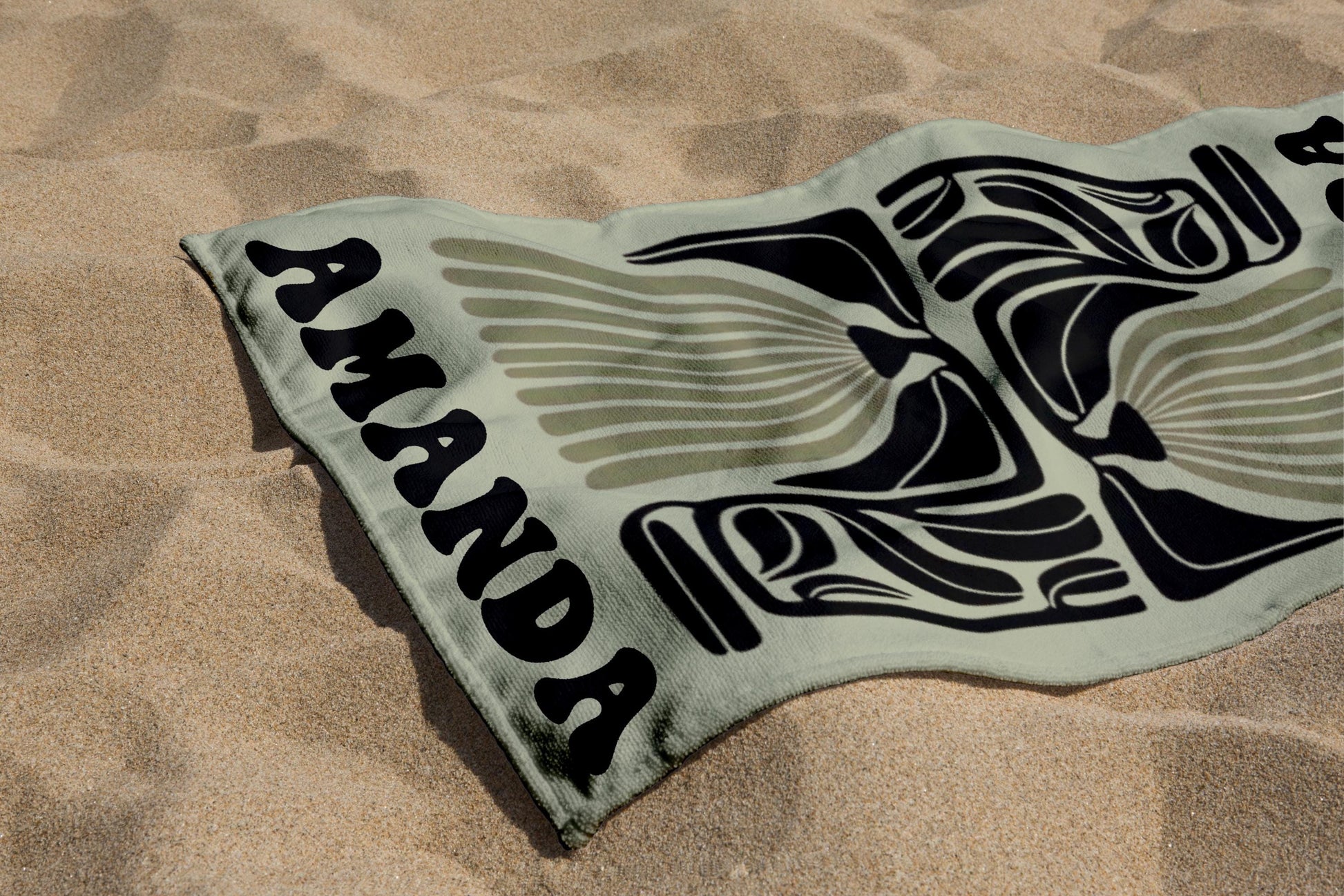 Floral Personalized Beach Towel, Custom Name Towel for Women, Retro Flower Pool Towel, Multicolor Vacation Beach Towel, Bachelorette Party