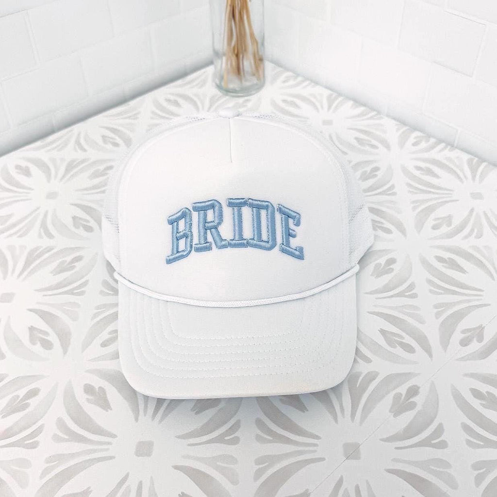 Personalized Bride Hat, Puff Embroidered Custom Bride to be gift - BRIDEF-EM