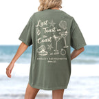 Last Toast on the Coast, Beach Bachelorette Party Shirts, Custom Bach Tees, Luxury Bachelorette Merch, Beach Bride, Coastal Bachelorette