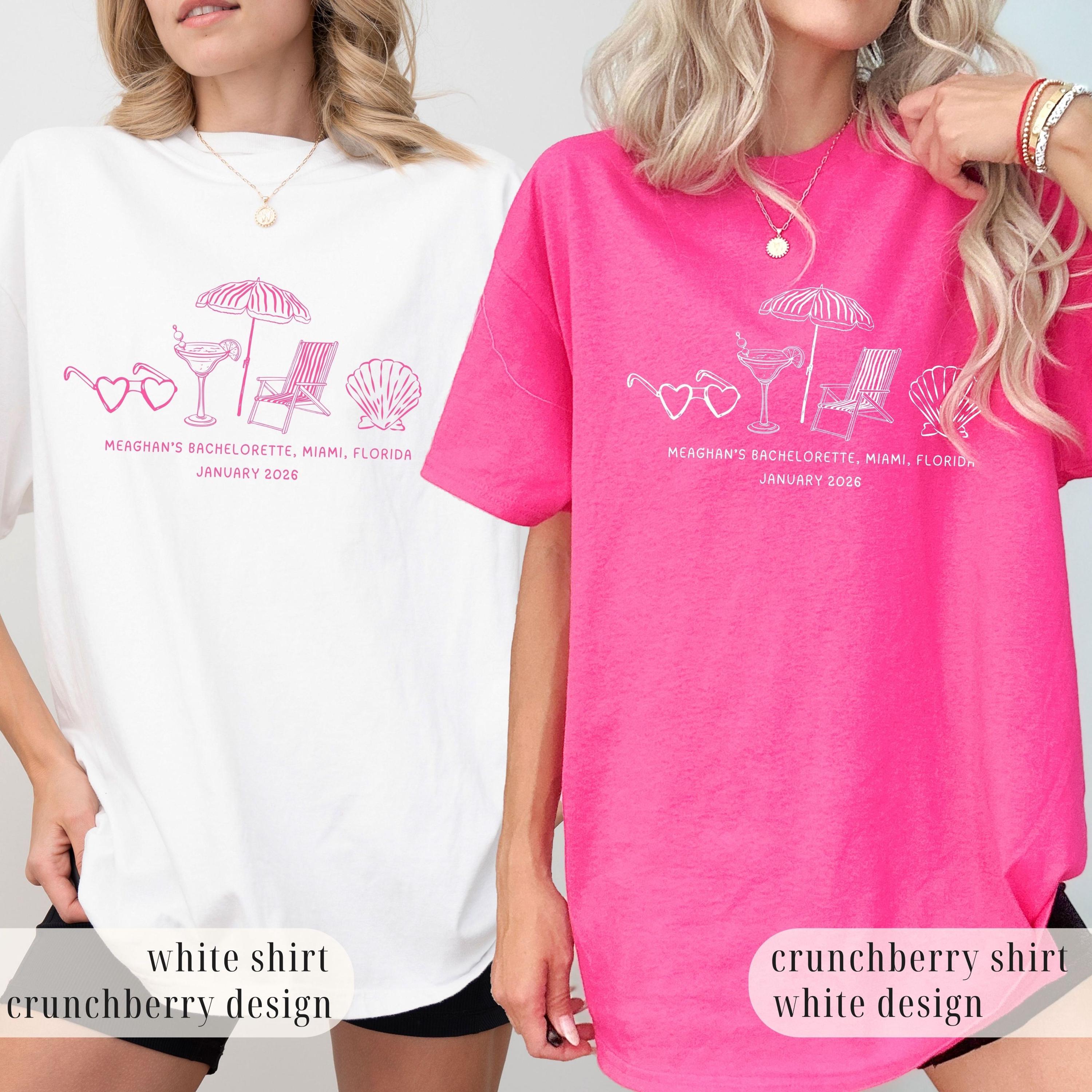 Custom Beach Bach Party Shirt, Comfort Colors Coastal Bride Tee, Matching Beach Bridal Party Gift