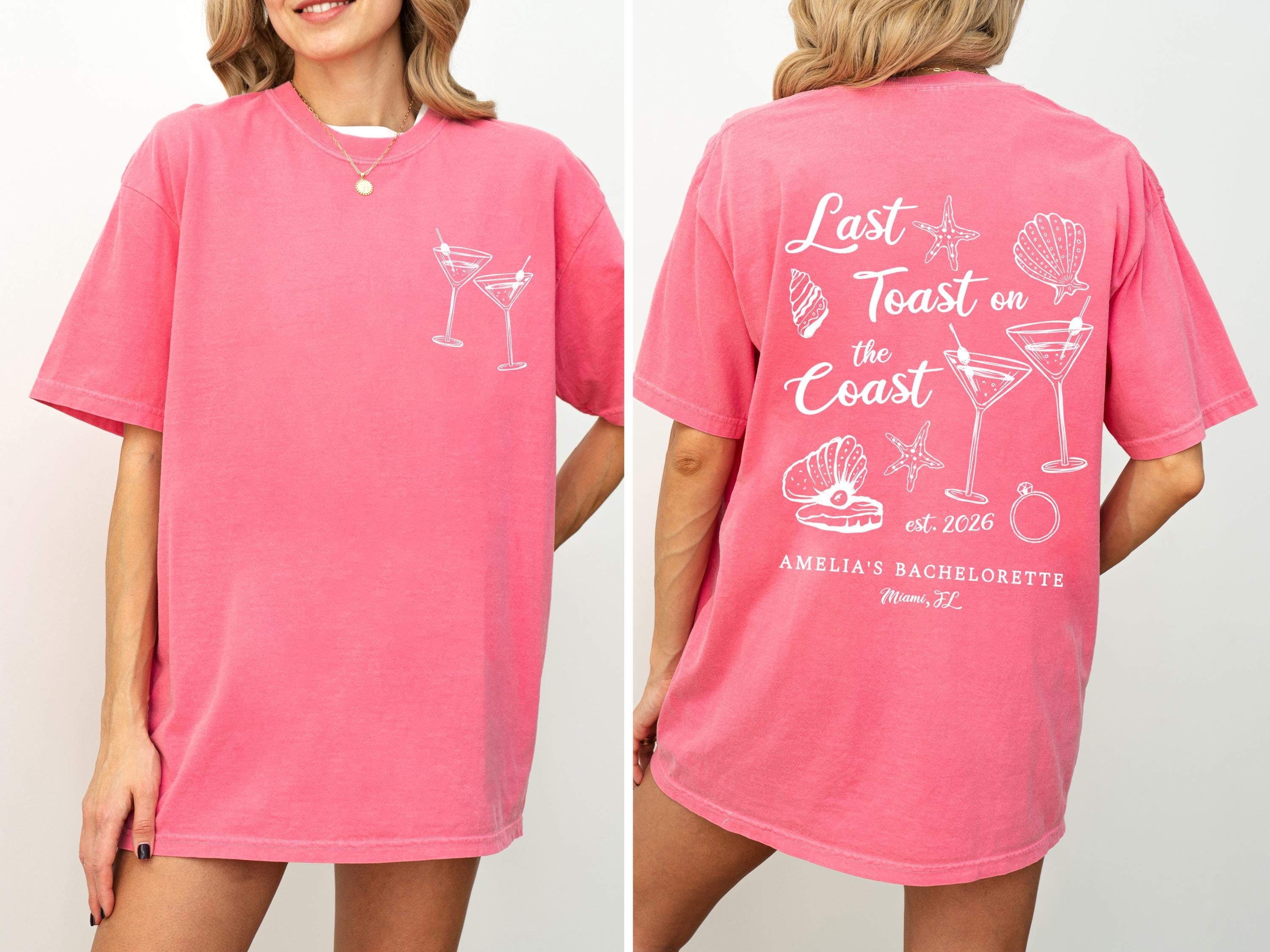Last Toast on the Coast, Beach Bachelorette Party Shirts, Custom Bach Tees, Luxury Bachelorette Merch, Beach Bride, Coastal Bachelorette