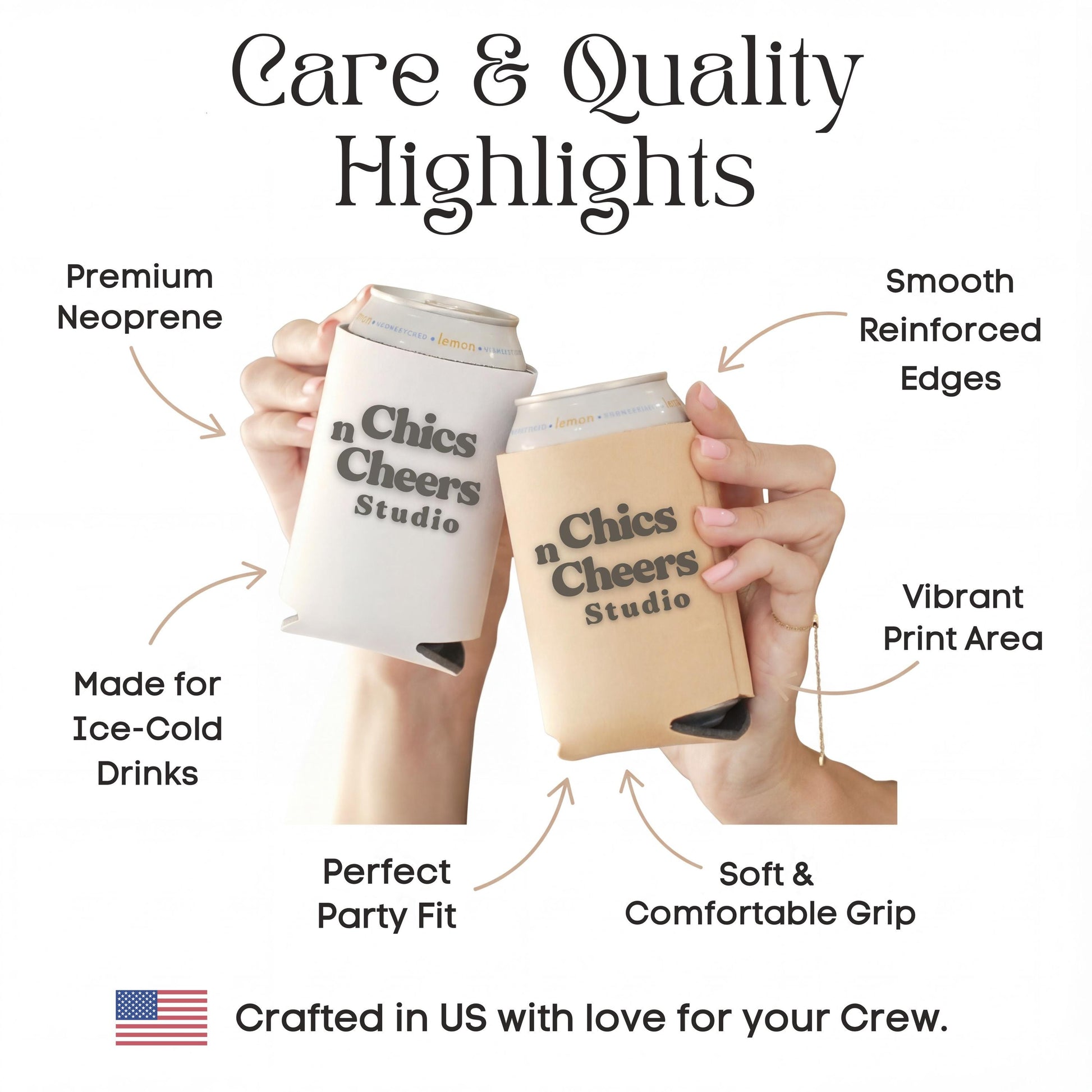 Custom Can Cooler Happy Camper Camp Camping Hiking Outdoor Lake Cabin Bonfire Bach Can Cooler