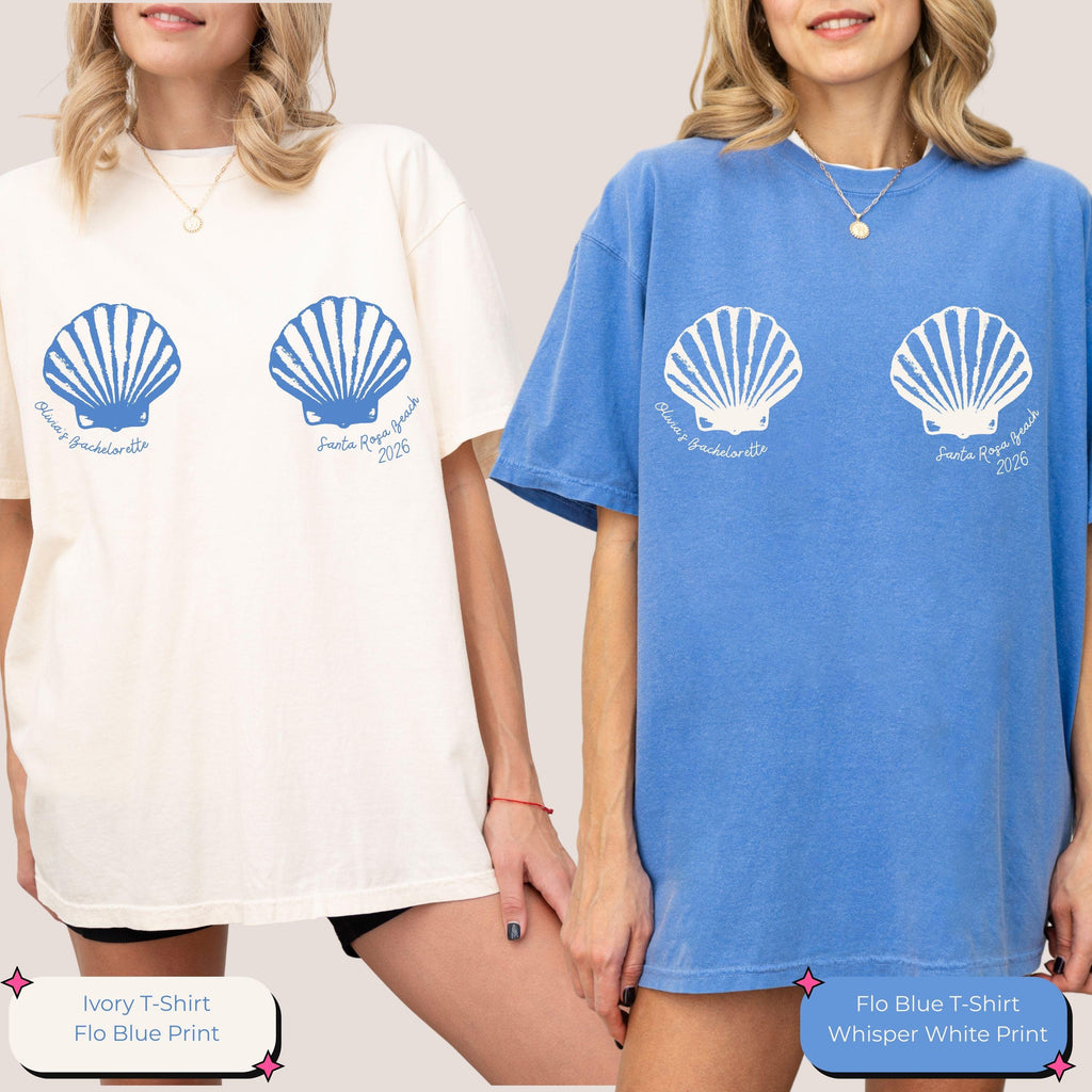 Custom Mermaid Bachelorette Shirt, Comfort Colors Bridal Party Tee, Personalized Beach Bach Top