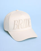 xo, Fetti Bride Embroidered Trucker Hat | Bachelorette Party Gift, Cotton 5 Panel Hat, Neutral Ivory Cap, Bridal Shower, Tonal, Accessory