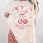 Custom Cherry on Top Bachelorette Shirt, Disco Ball Bride Tee, Retro Coquette Bridal Shower Comfort Colors Shirt