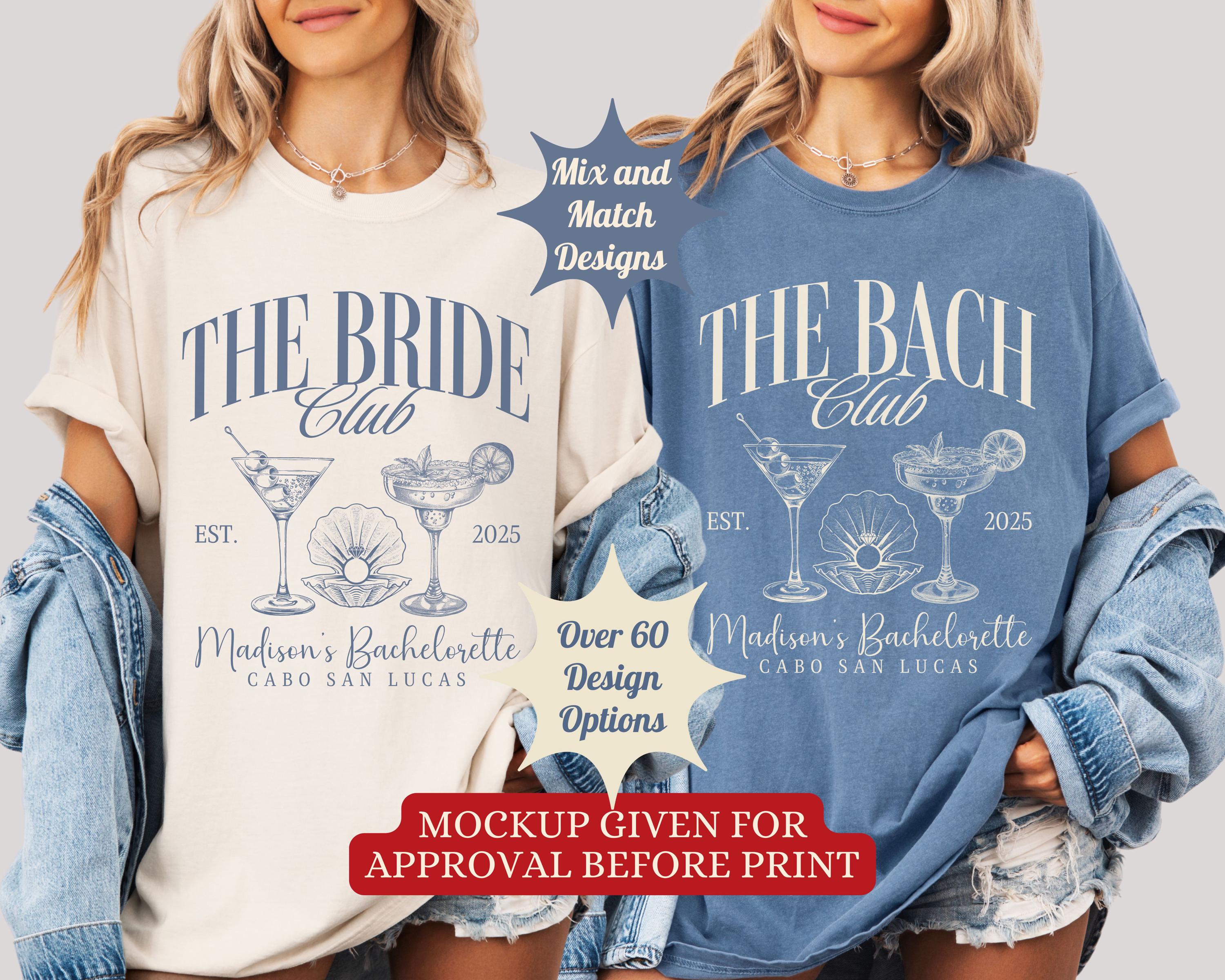 Bachelorette Party Shirts | Comfort Colors Girls Trip Shirts | Custom Bridesmaid Tees | The Bach Club