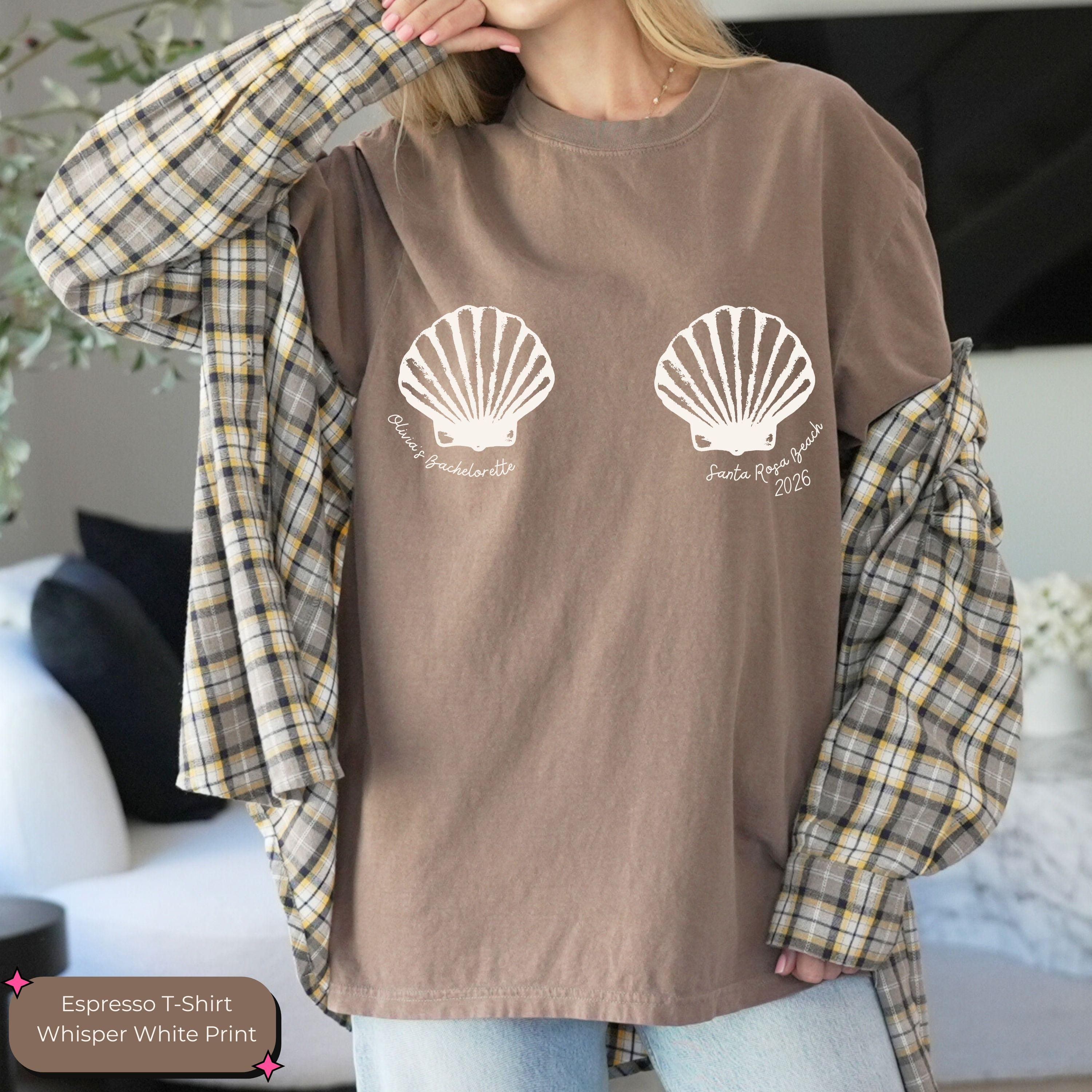 Custom Mermaid Bachelorette Shirt, Comfort Colors Bridal Party Tee, Personalized Beach Bach Top