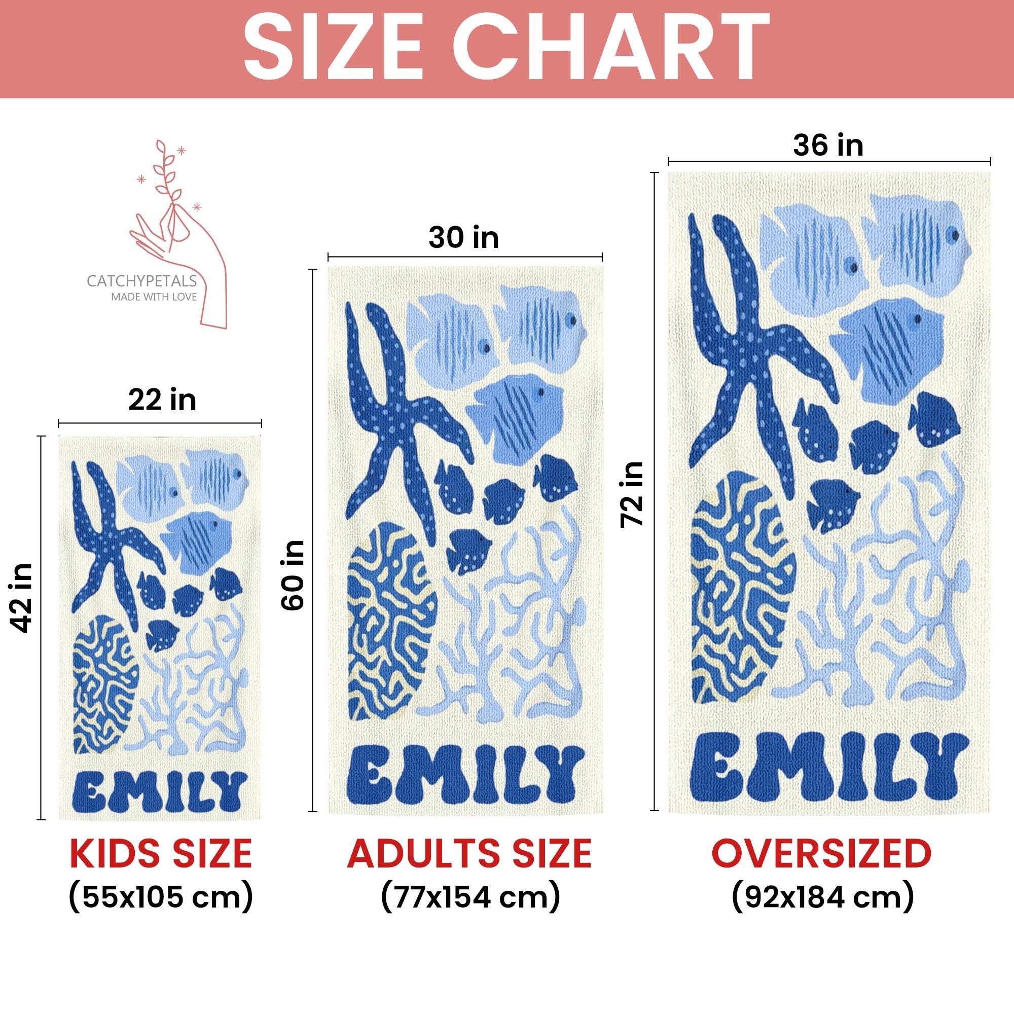 Personalized Retro Beach Towel, Marine Animal Beach Towel, Custom Name Towel, Summer Vacation Gift, Gift for Bestfriend, Bachelorette Party