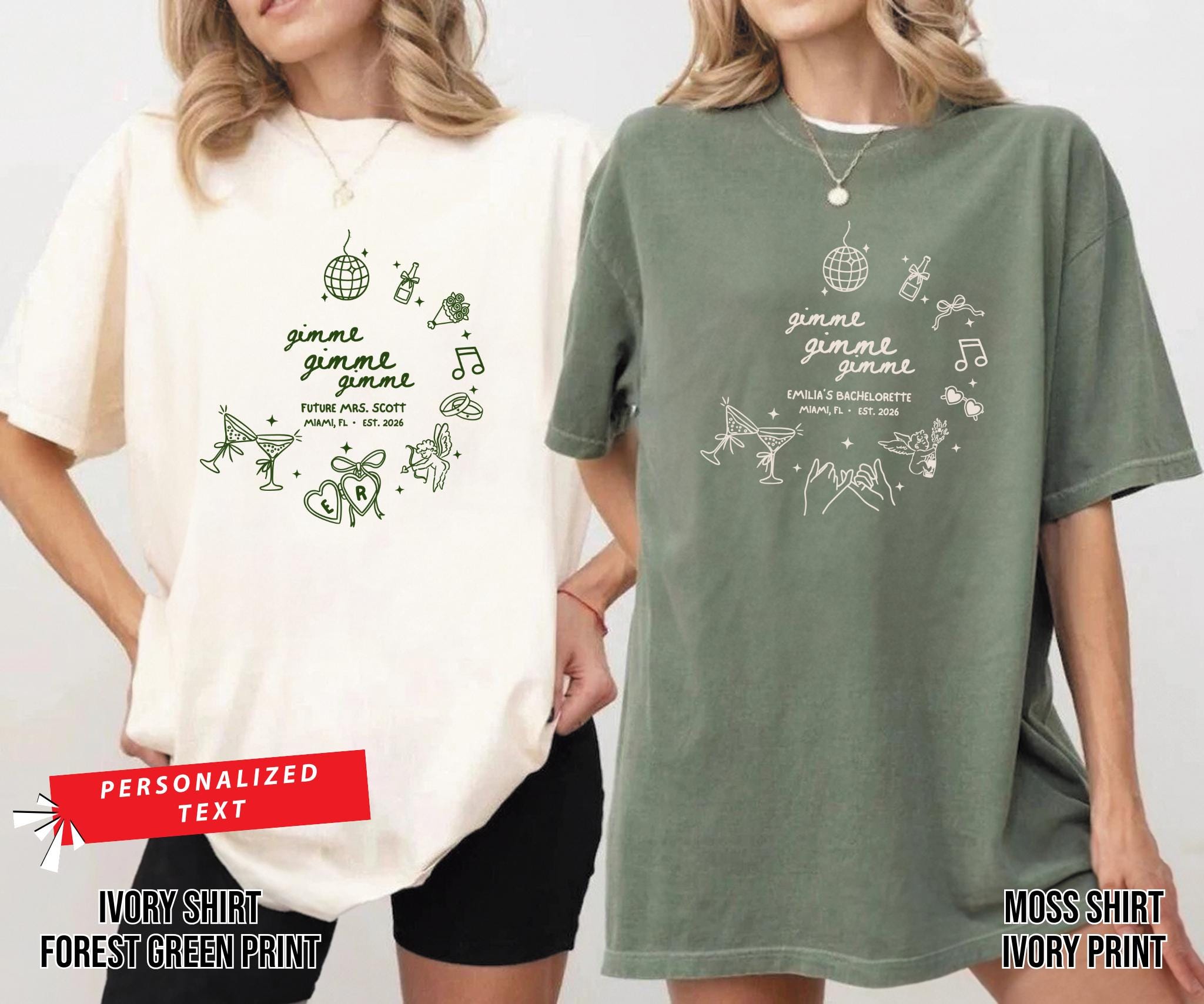 Gimme Bachelorette Shirt, Funny Disco Theme Bride Custom Shirt, Matching Bridesmaid Party Shirts