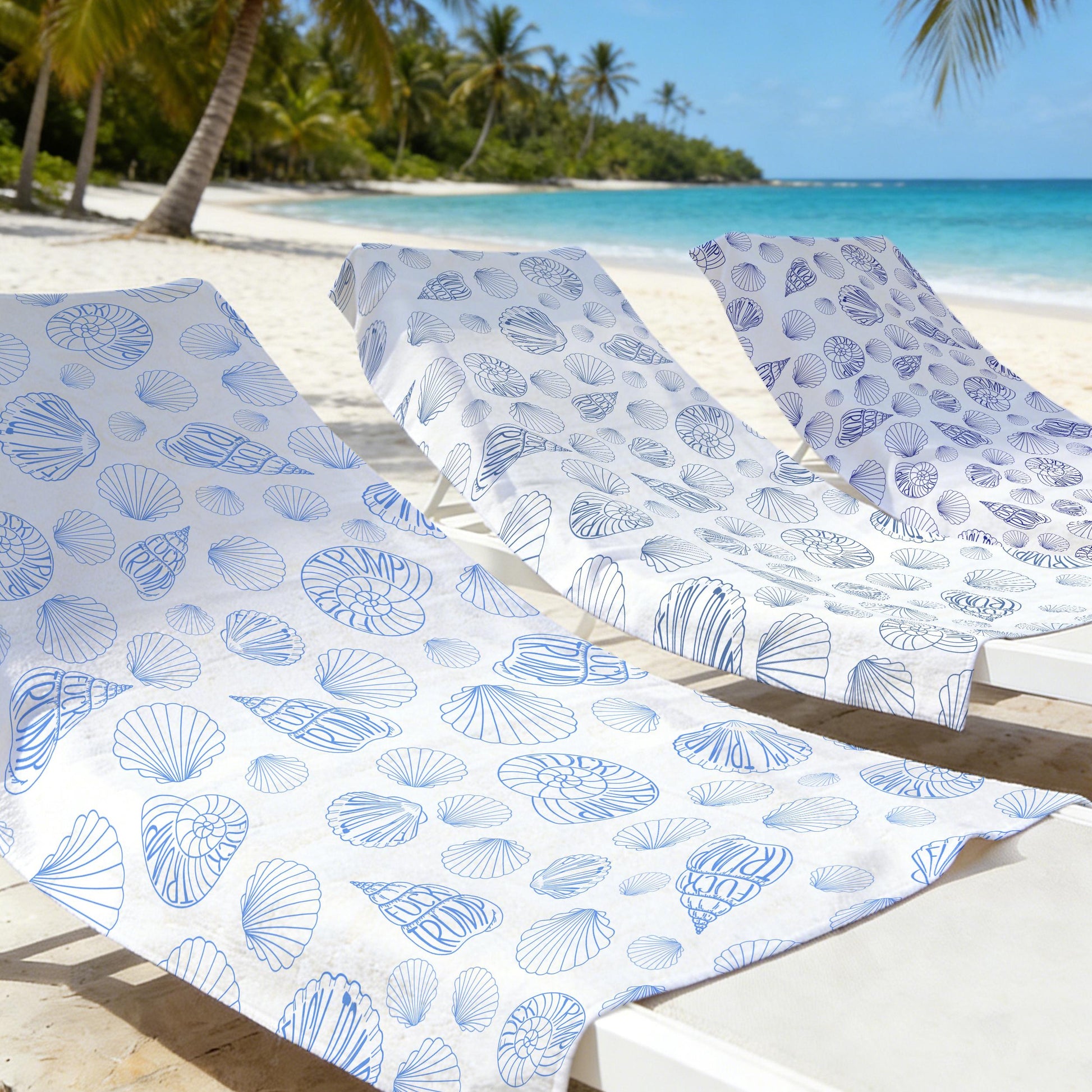 Personalized Slightly Subtle Seashell Patterned Beach Towel,Relaxing Seaside Vibes,Summer Coastal Gift,Ocean Inspired Style,Pool Party Towel