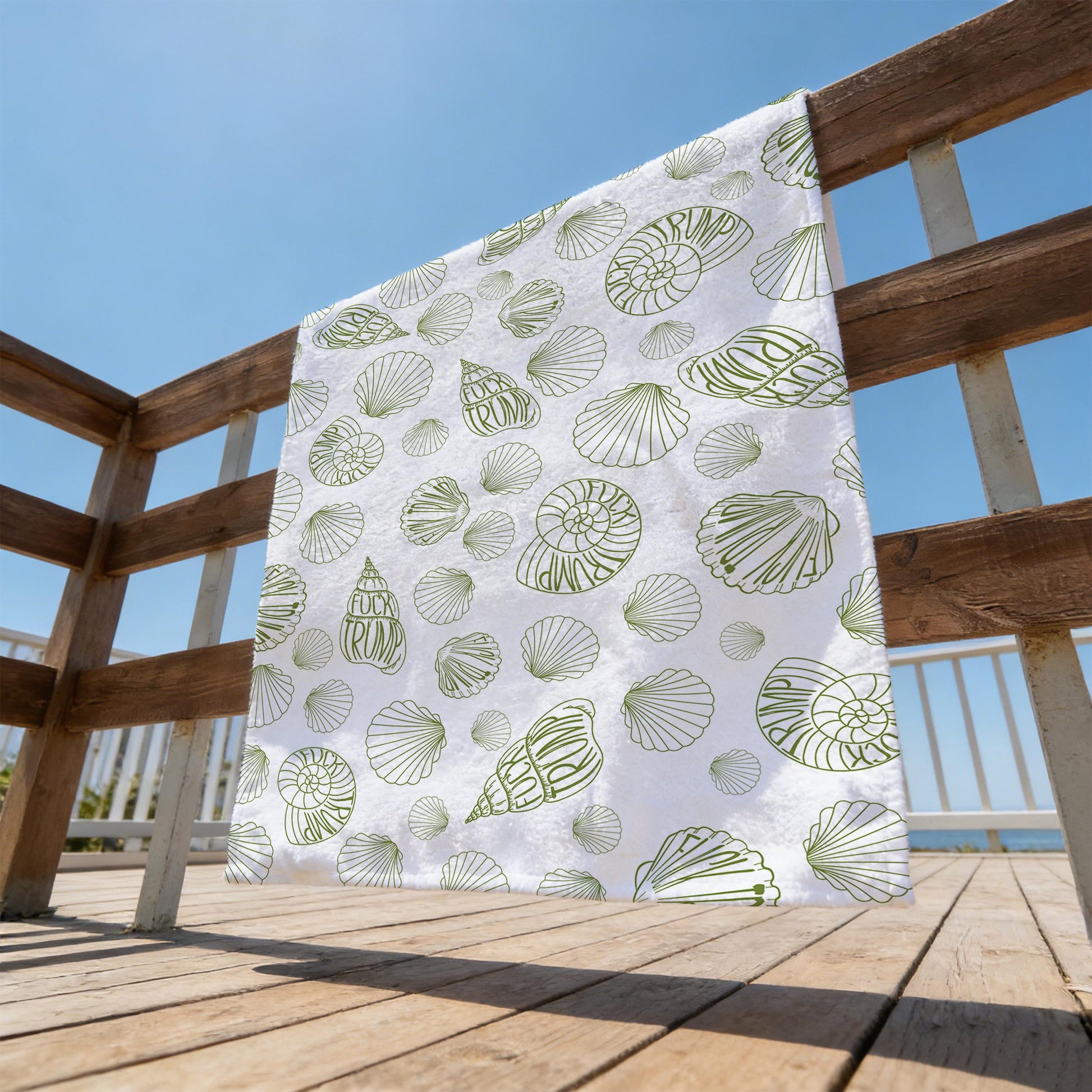 Personalized Slightly Subtle Seashell Patterned Beach Towel,Relaxing Seaside Vibes,Summer Coastal Gift,Ocean Inspired Style,Pool Party Towel