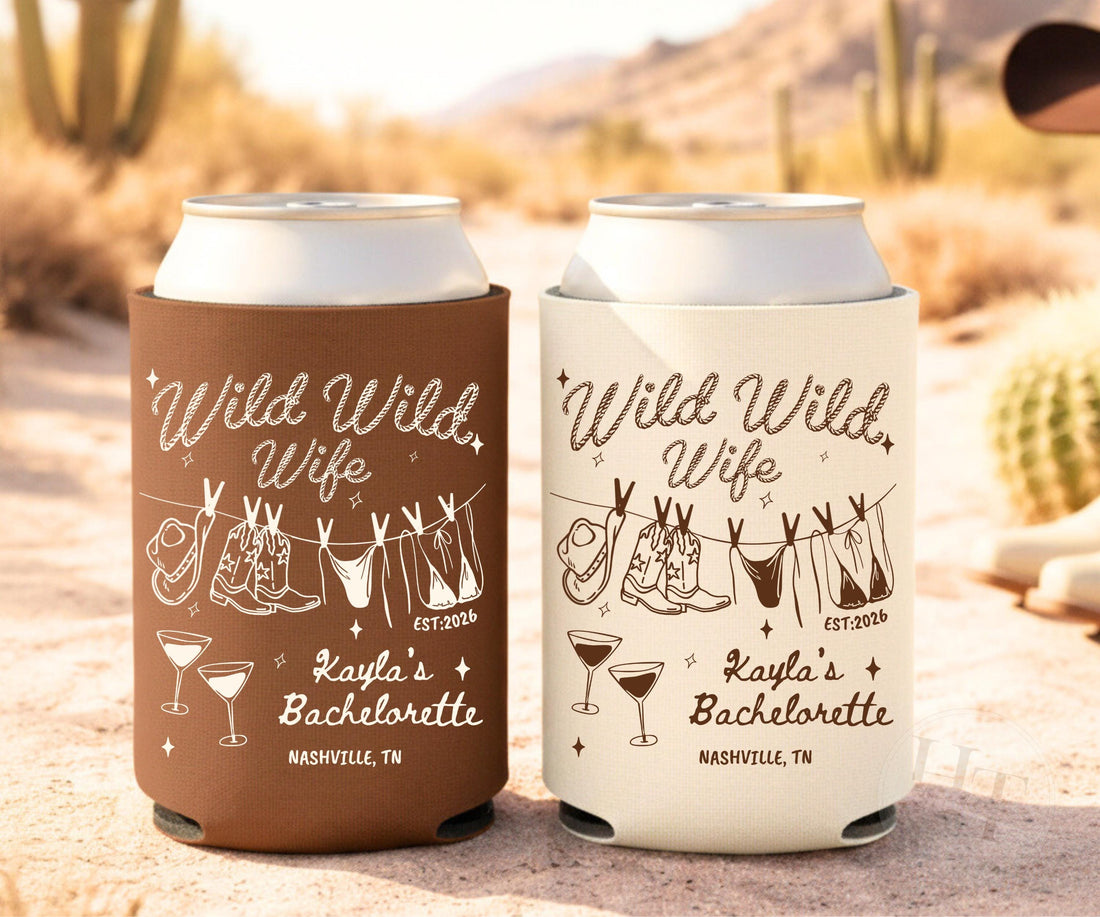 Wild Wild Wife Bachelorette Party Can Cooler, Last Rodeo Bachelorette Slim Cozies, Wild Wild Wifey Favor, Country Western Bachelorette Gift