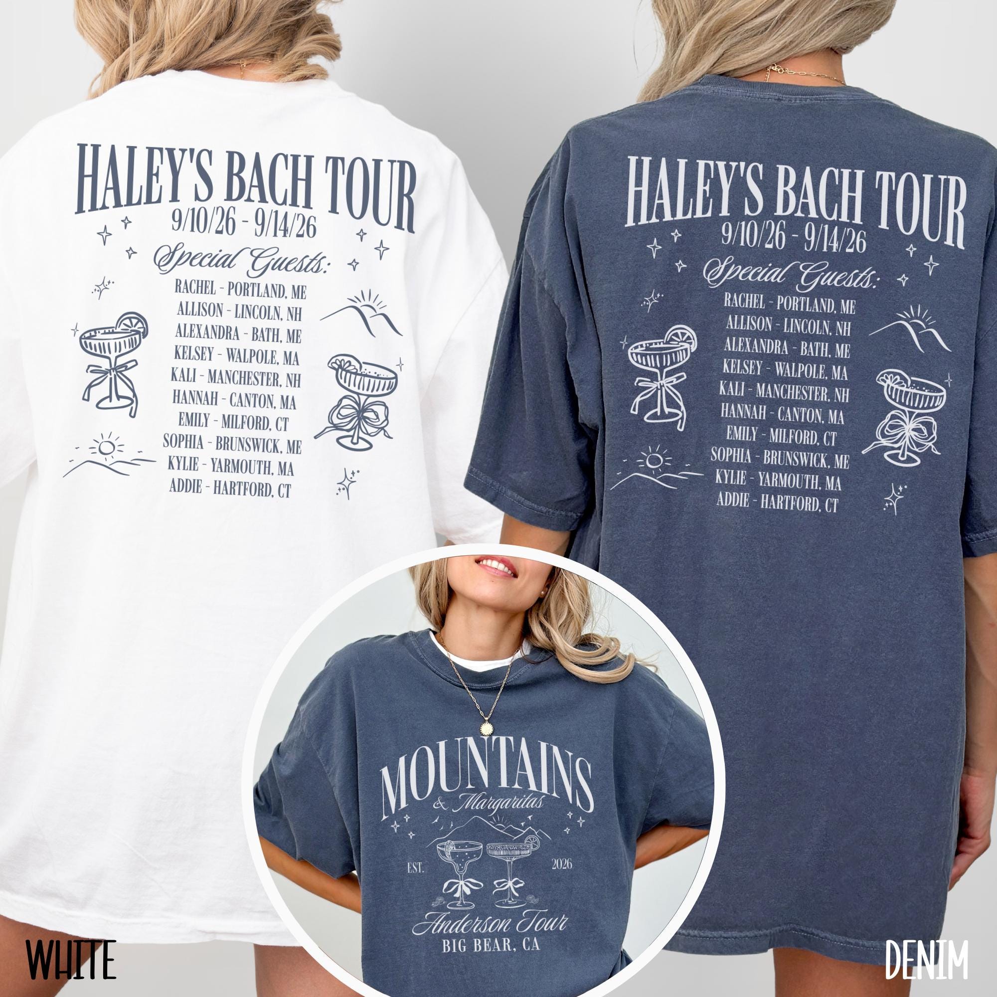 Margarita Bachelorette Tour Shirt Comfort Color Custom Mountain Bachelorette Shirt Camp Bach Tour Tee Bridal Party Gifted Bridesmaid Shirt