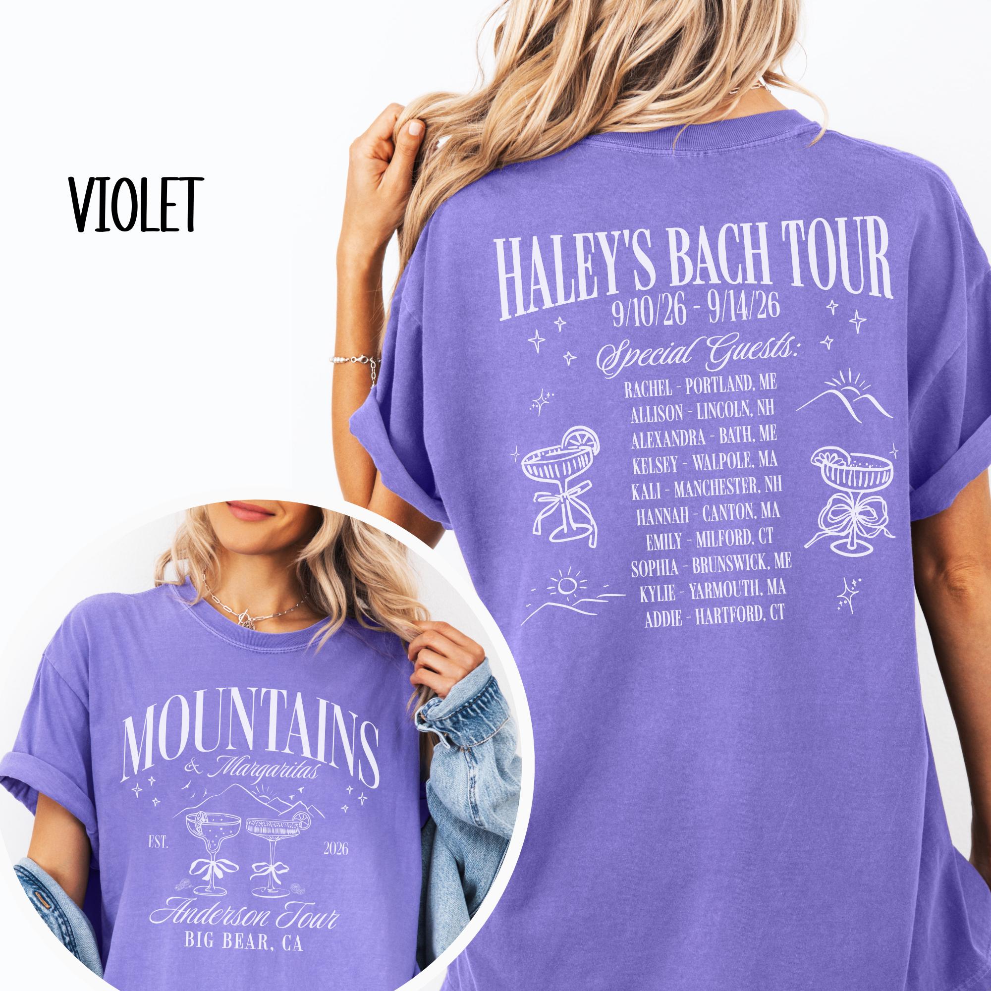 Margarita Bachelorette Tour Shirt Comfort Color Custom Mountain Bachelorette Shirt Camp Bach Tour Tee Bridal Party Gifted Bridesmaid Shirt