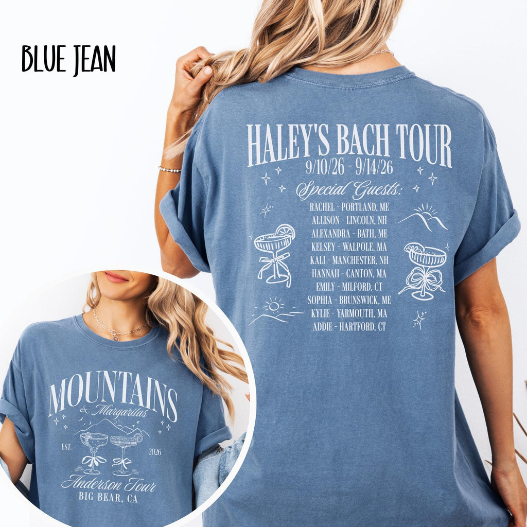 Margarita Bachelorette Tour Shirt Comfort Color Custom Mountain Bachelorette Shirt Camp Bach Tour Tee Bridal Party Gifted Bridesmaid Shirt