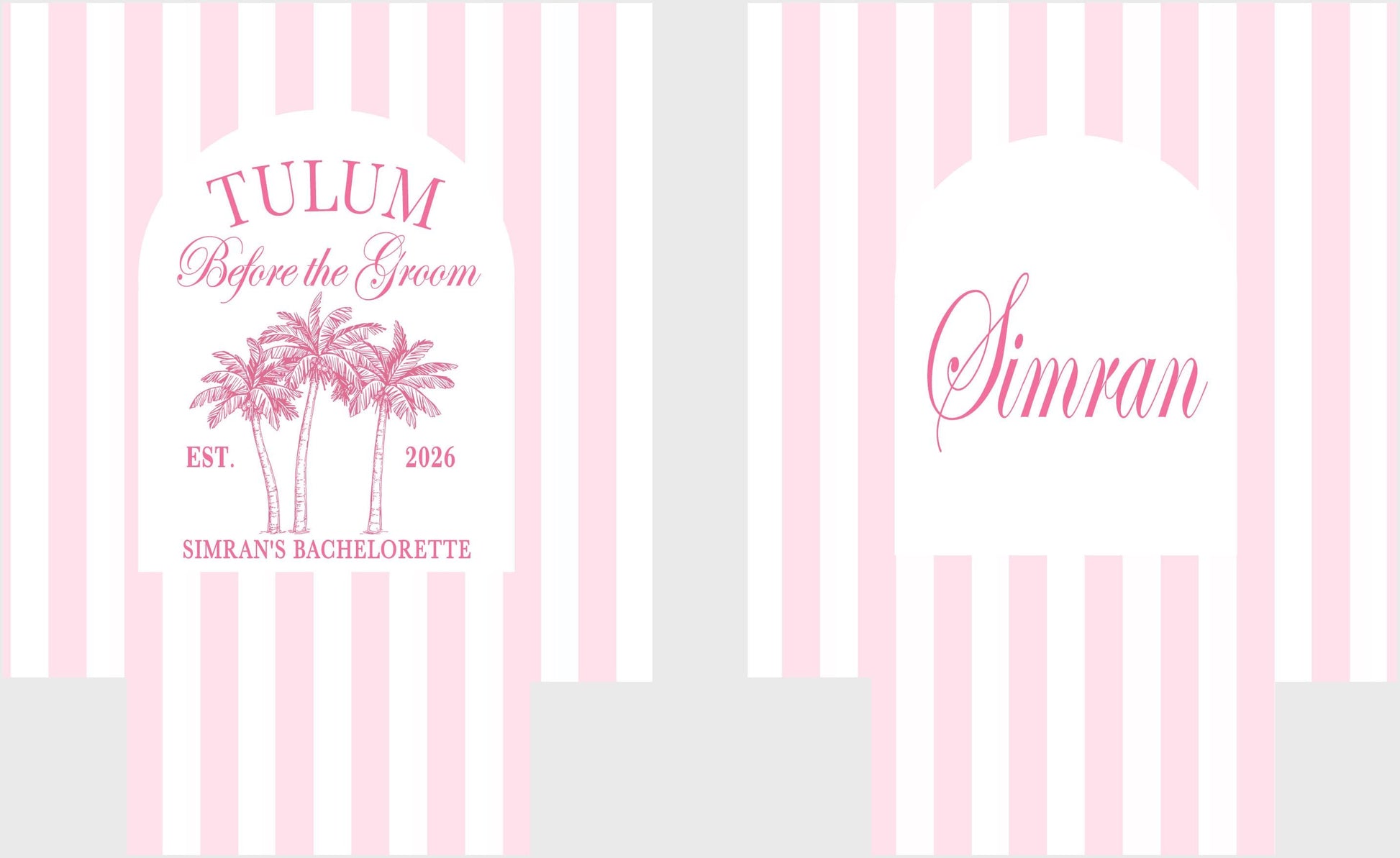 Coastal Bachelorette or Birthday. Custom Social Club Wedding. Personalized Party Favors.