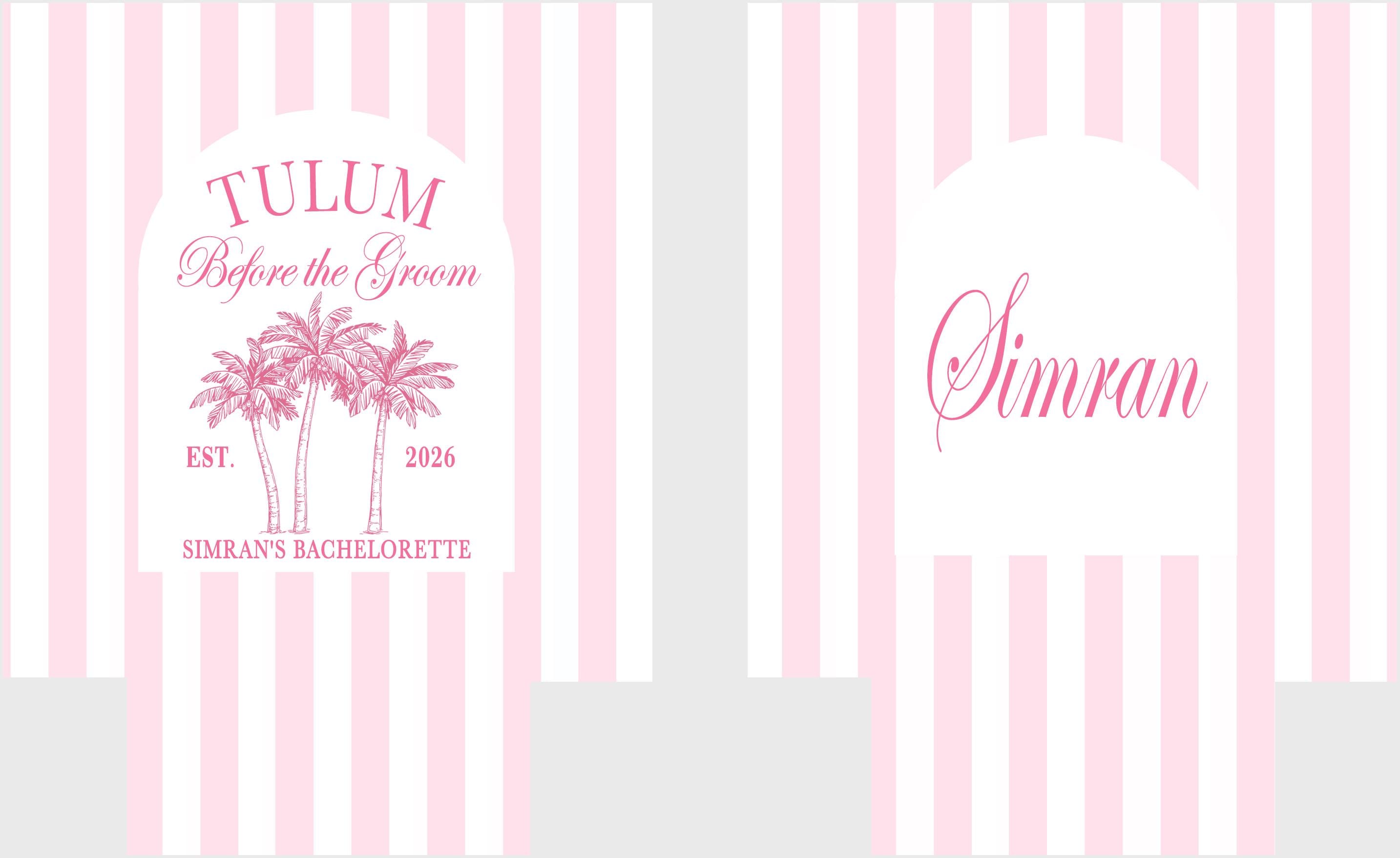 Coastal Bachelorette or Birthday. Custom Social Club Wedding. Personalized Party Favors.