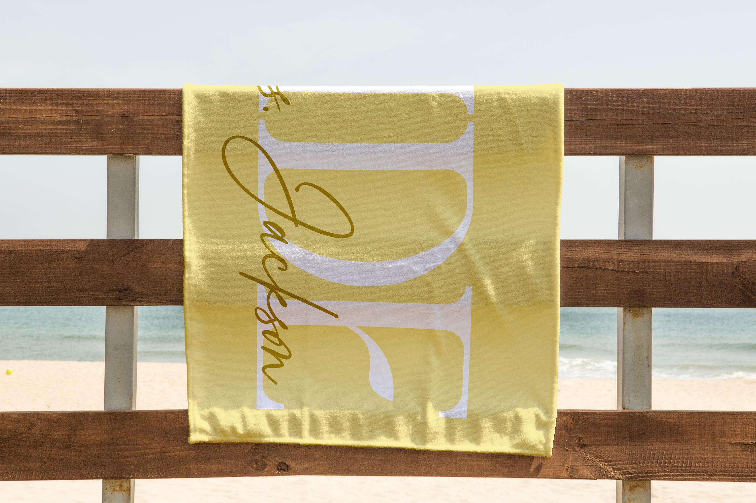 Personalized Bride Beach Towels, Bride Custom Beach Towel, Custom Vacation Gift, Honeymoon/Bachelorette Trip, Bridal Shower Gift