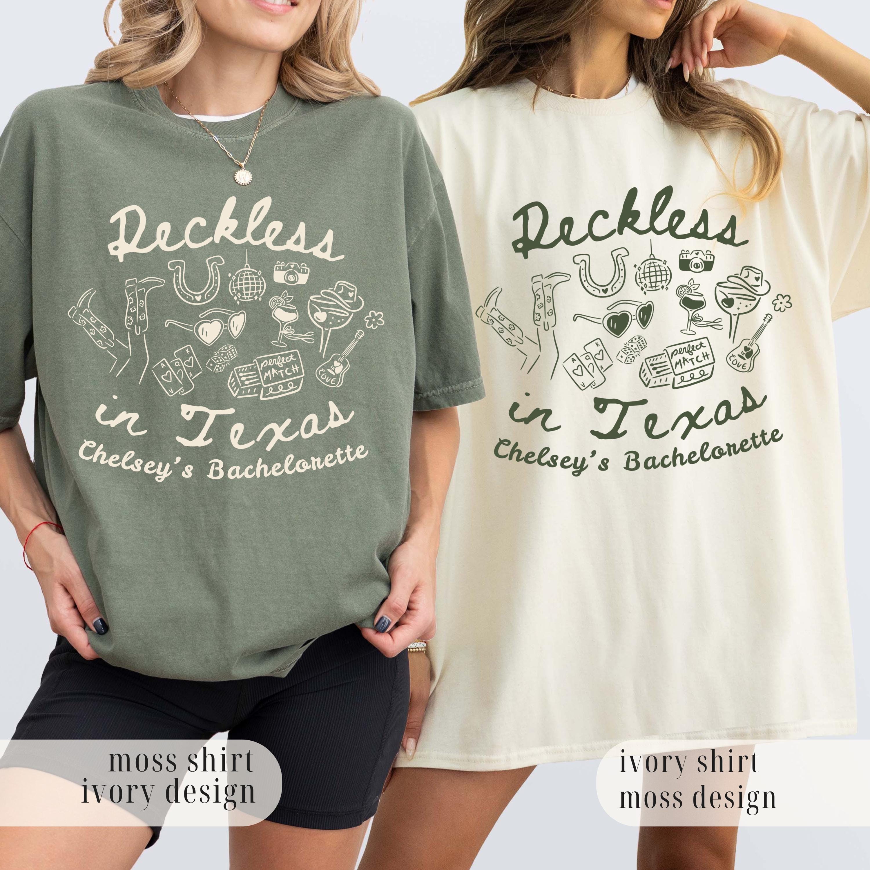 Reckless in Texas Bachelorette Shirt, Western Cowgirl Last Rodeo Tee, Comfort Colors®, Girls Trip