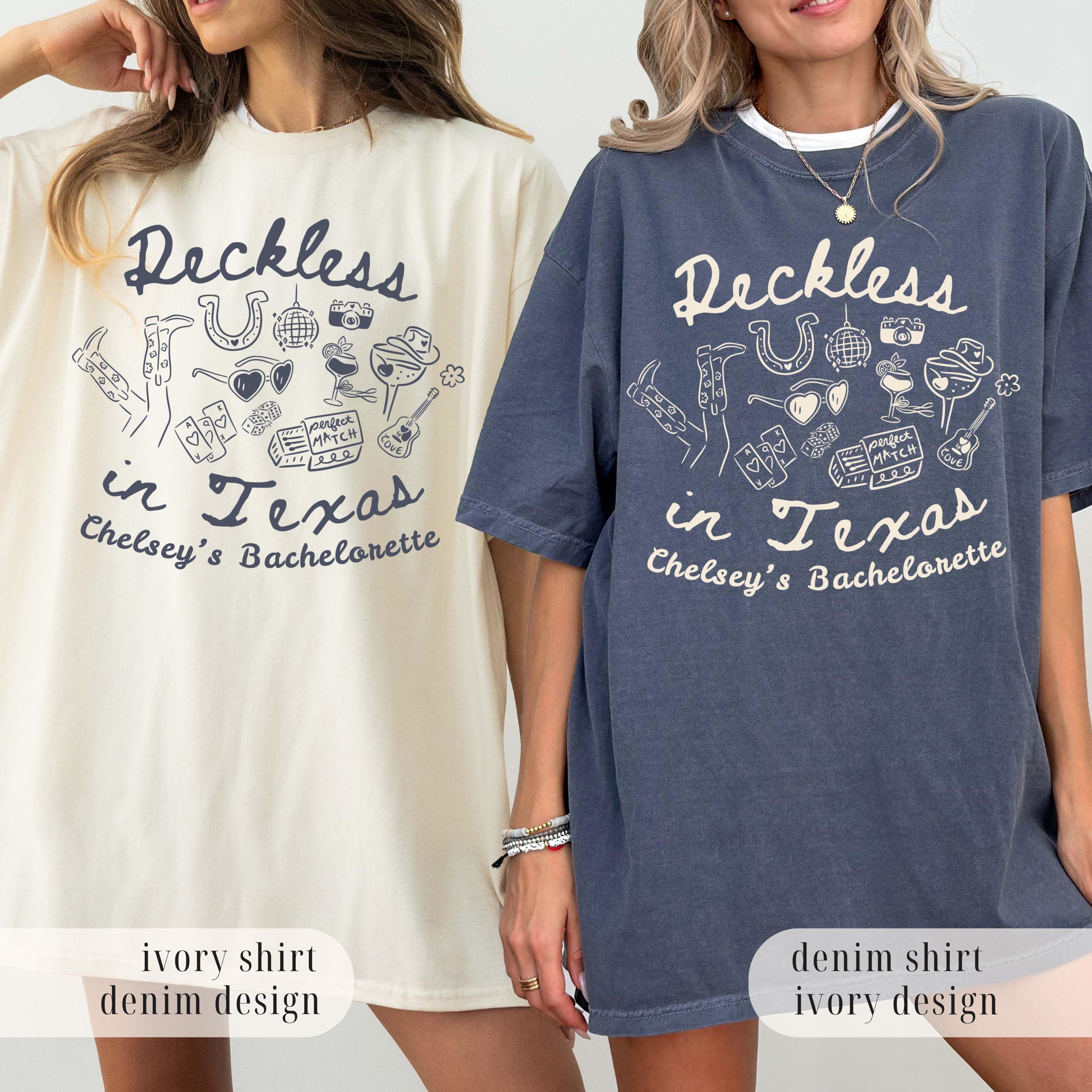 Reckless in Texas Bachelorette Shirt, Western Cowgirl Last Rodeo Tee, Comfort Colors®, Girls Trip