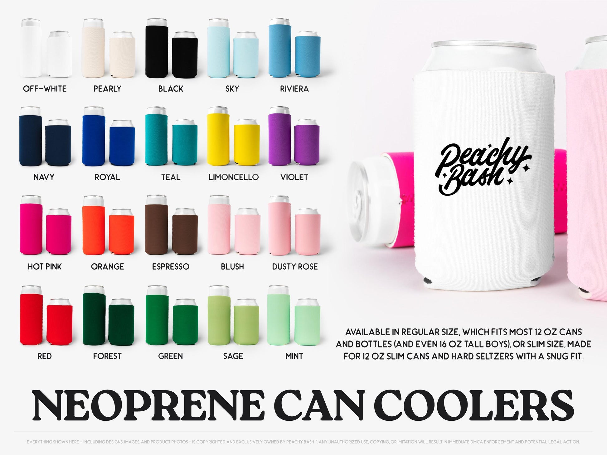 Last Toast On The Coast Bachelorette Can Coolers in Regular and Slim Sizes
