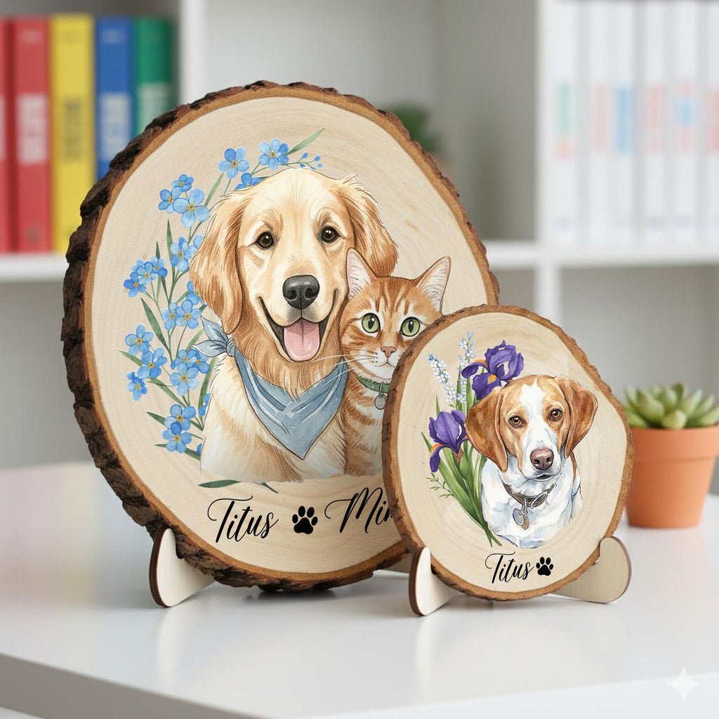 Custom Pet Portrait Wall Art, Pet Memorial Gift, Custom Guinea Pig Portrait Wooden Hanging, Pet Loss Sympathy Gift, Hamster Memorial Gift