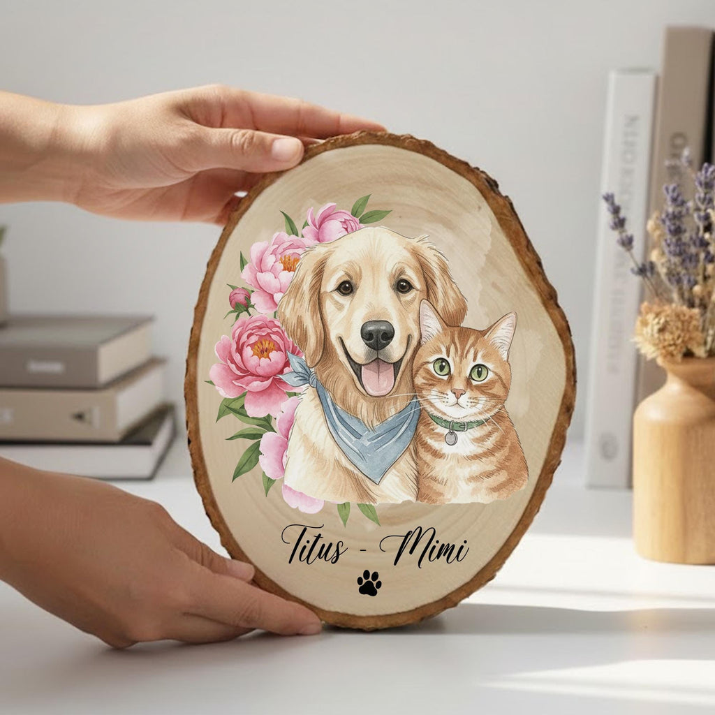 Custom Pet Portrait Wall Art, Pet Memorial Gift, Custom Guinea Pig Portrait Wooden Hanging, Pet Loss Sympathy Gift, Hamster Memorial Gift