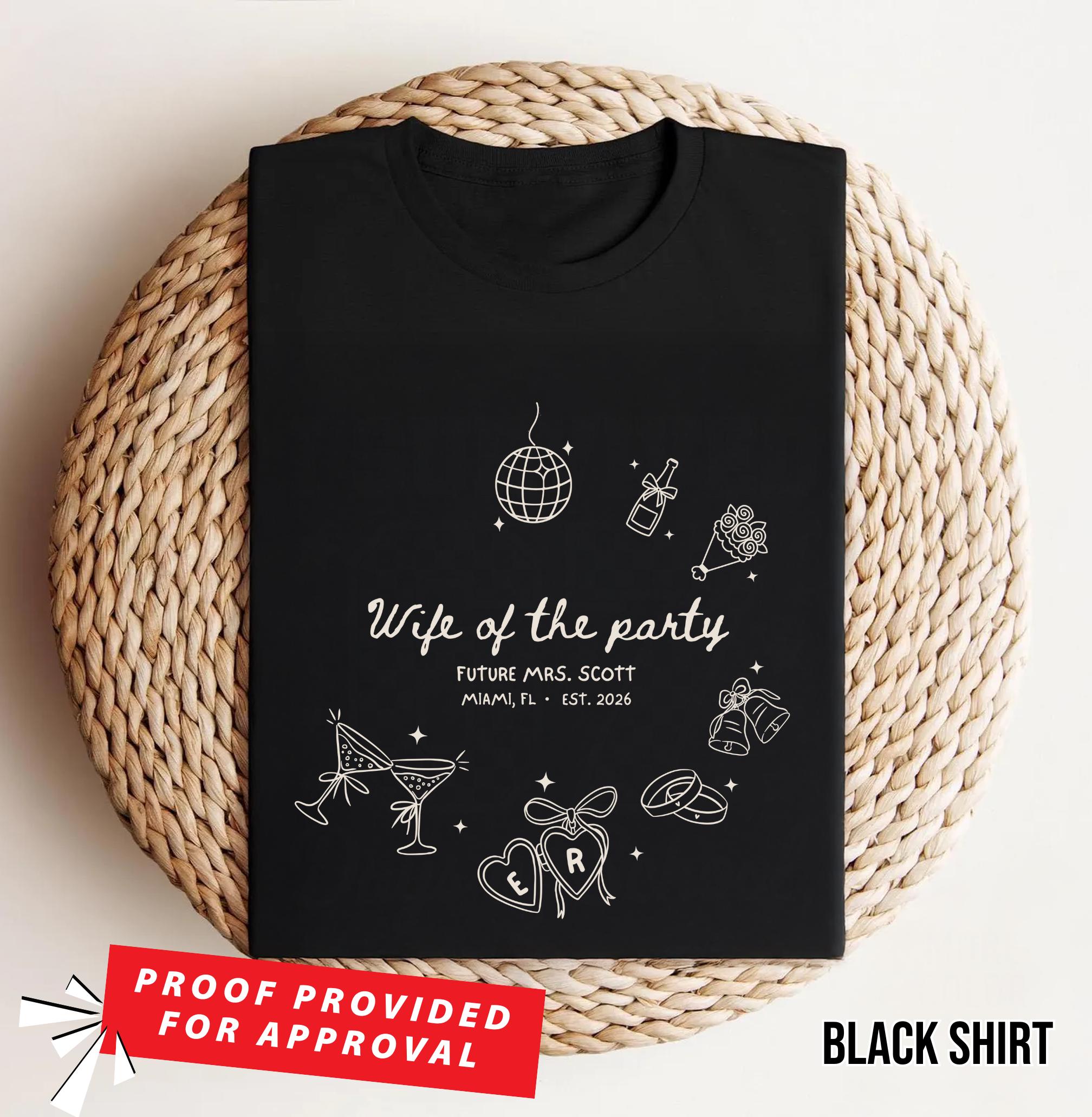Wife of the Party Bachelorette Shirts | Matching Bridal Party Tees | Personalized Bachelorette Shirt | Custom Future Mrs Comfort Colors