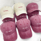 Personalized Embroidered Bride Squad Baseball Cap | Custom Bachelorette Party Hat | Bridal Shower Gift