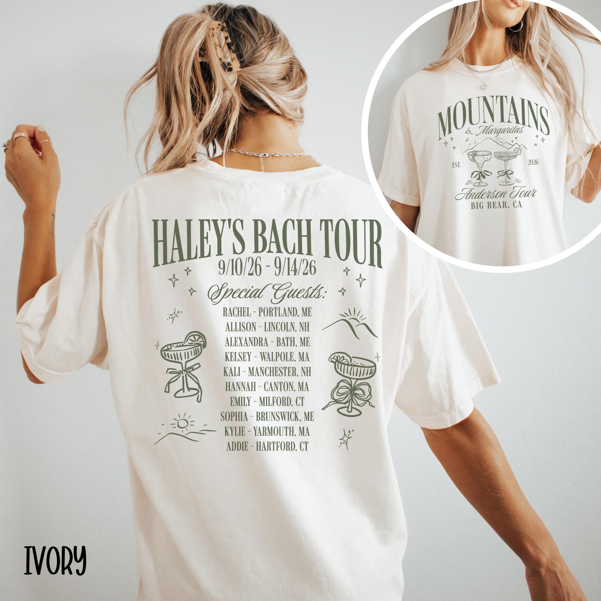 Margarita Bachelorette Tour Shirt Comfort Color Custom Mountain Bachelorette Shirt Camp Bach Tour Tee Bridal Party Gifted Bridesmaid Shirt