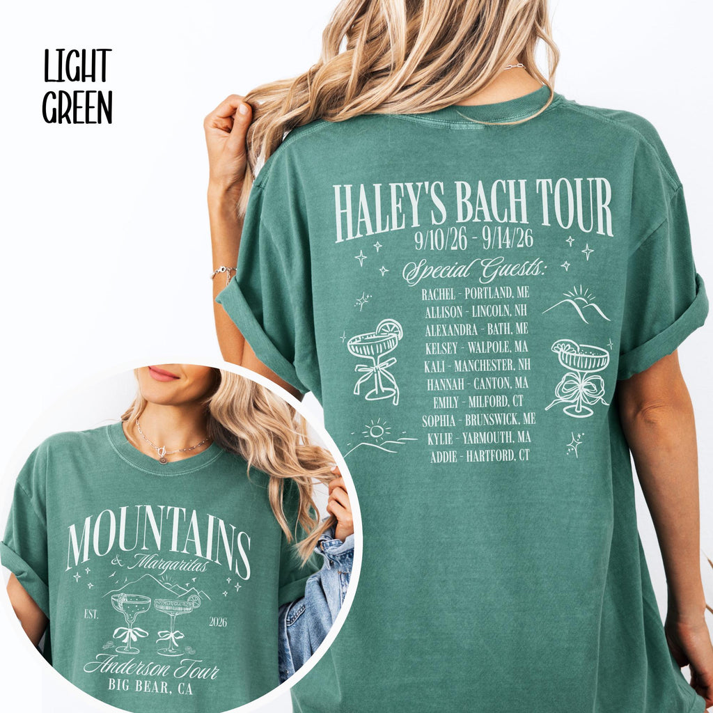 Margarita Bachelorette Tour Shirt Comfort Color Custom Mountain Bachelorette Shirt Camp Bach Tour Tee Bridal Party Gifted Bridesmaid Shirt