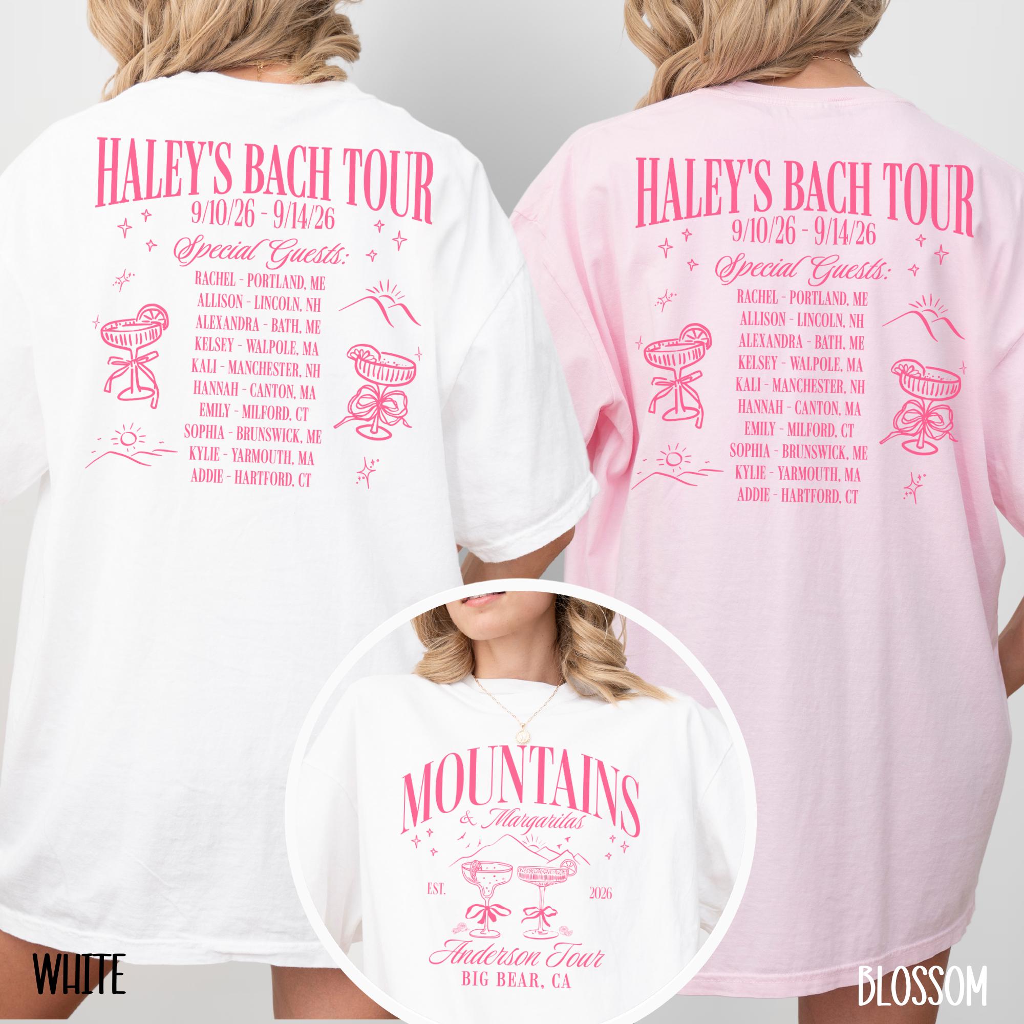 Margarita Bachelorette Tour Shirt Comfort Color Custom Mountain Bachelorette Shirt Camp Bach Tour Tee Bridal Party Gifted Bridesmaid Shirt