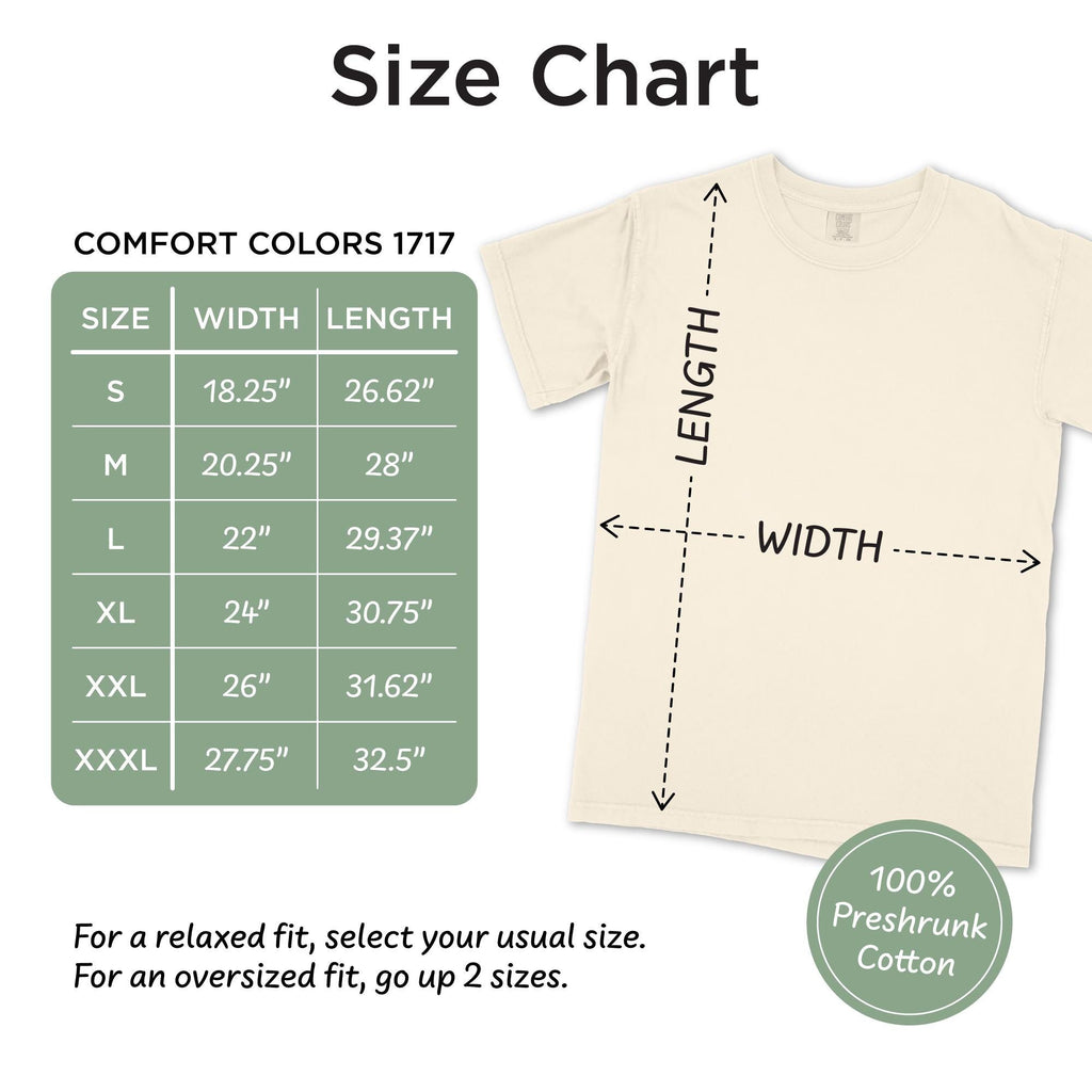 The Hamptons Bachelorette Doodle Icons Unisex Comfort Colors® T-Shirt, Girls Trip Tee, Two-Sided Design