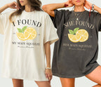 Bachelorette Party Shirts, Custom Bachelorette Shirts, She Found Her Main Squeeze, Lemon Bridal Party, Personalized Luxury Bachelorette