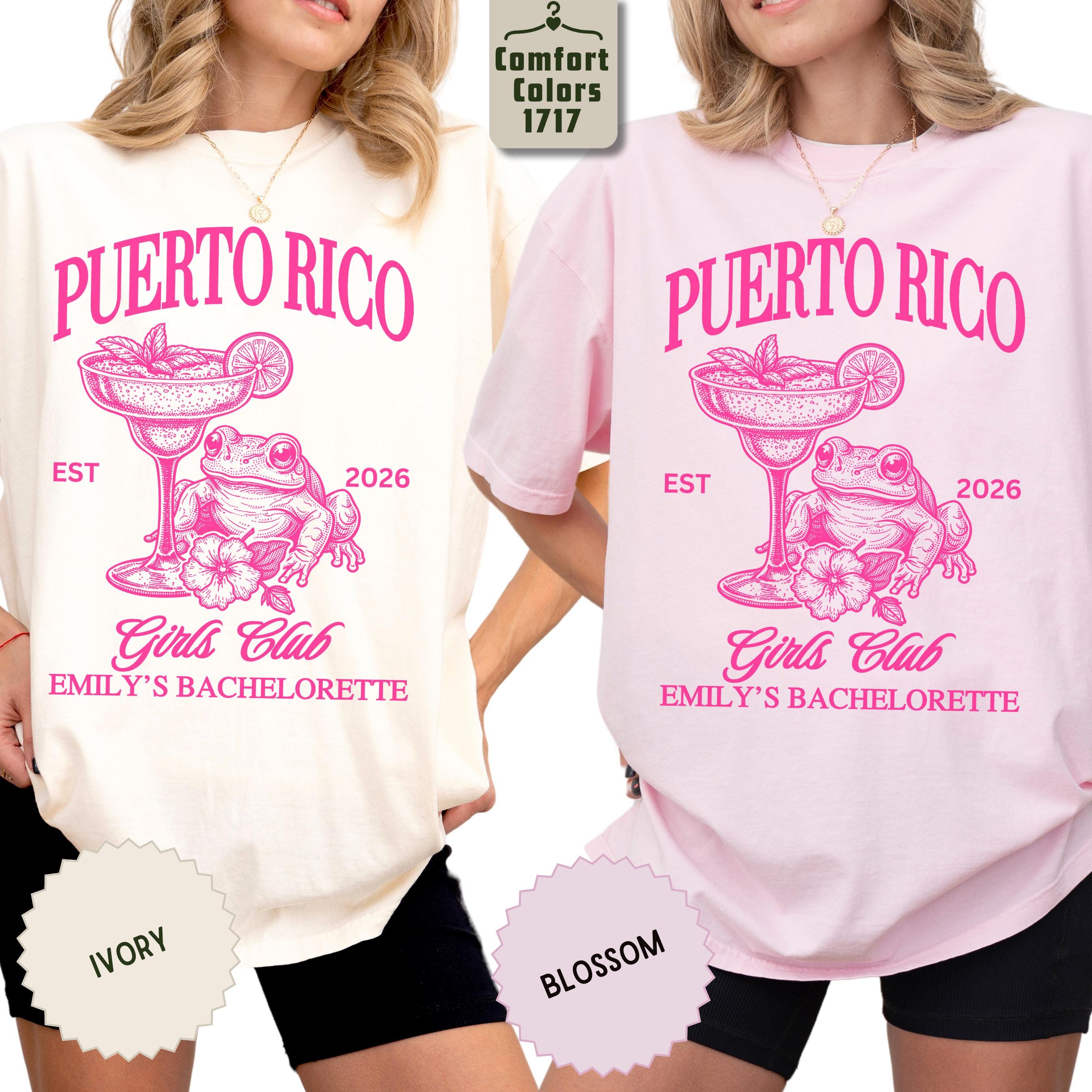 Custom Puerto Rico Bachelorette Trip Shirt: Girls Trip Tropical Bride & Bridesmaids Gift