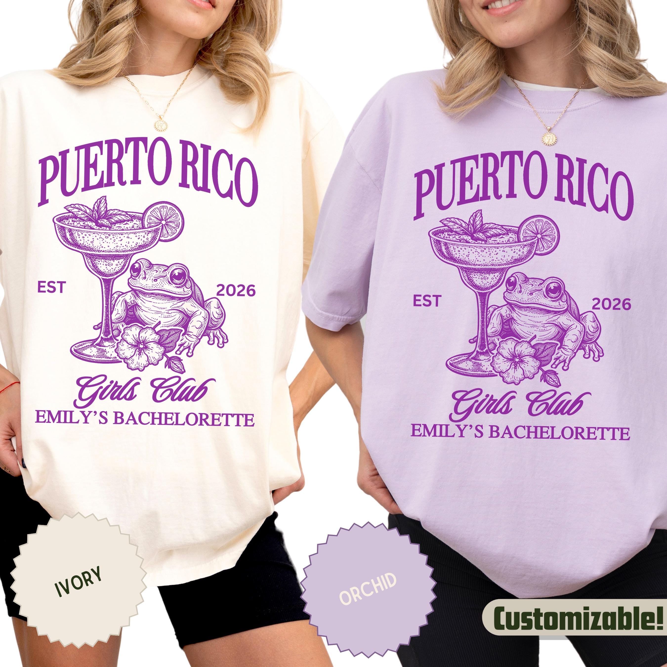 Custom Puerto Rico Bachelorette Trip Shirt: Girls Trip Tropical Bride & Bridesmaids Gift