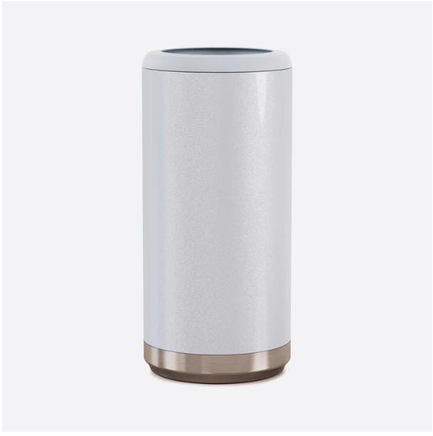 Custom Laser Engraved 12oz Slim Can Cooler: Stainless Steel, Personalized Design Party Favor