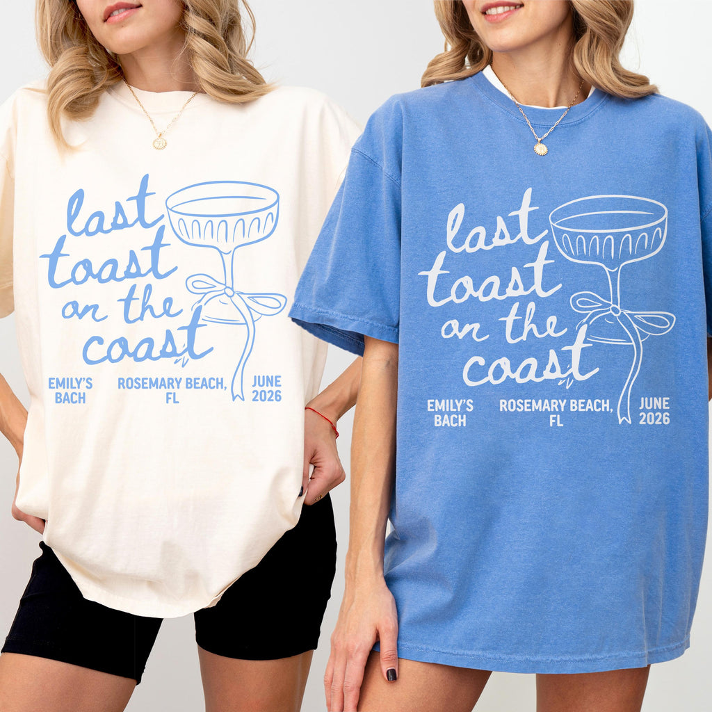 Last Toast On The Coast Shirt, Custom Beach Bachelorette Party Shirt, Bach Club Shirt, Coastal Bachelorette Shirt, Bridal Party Gifts