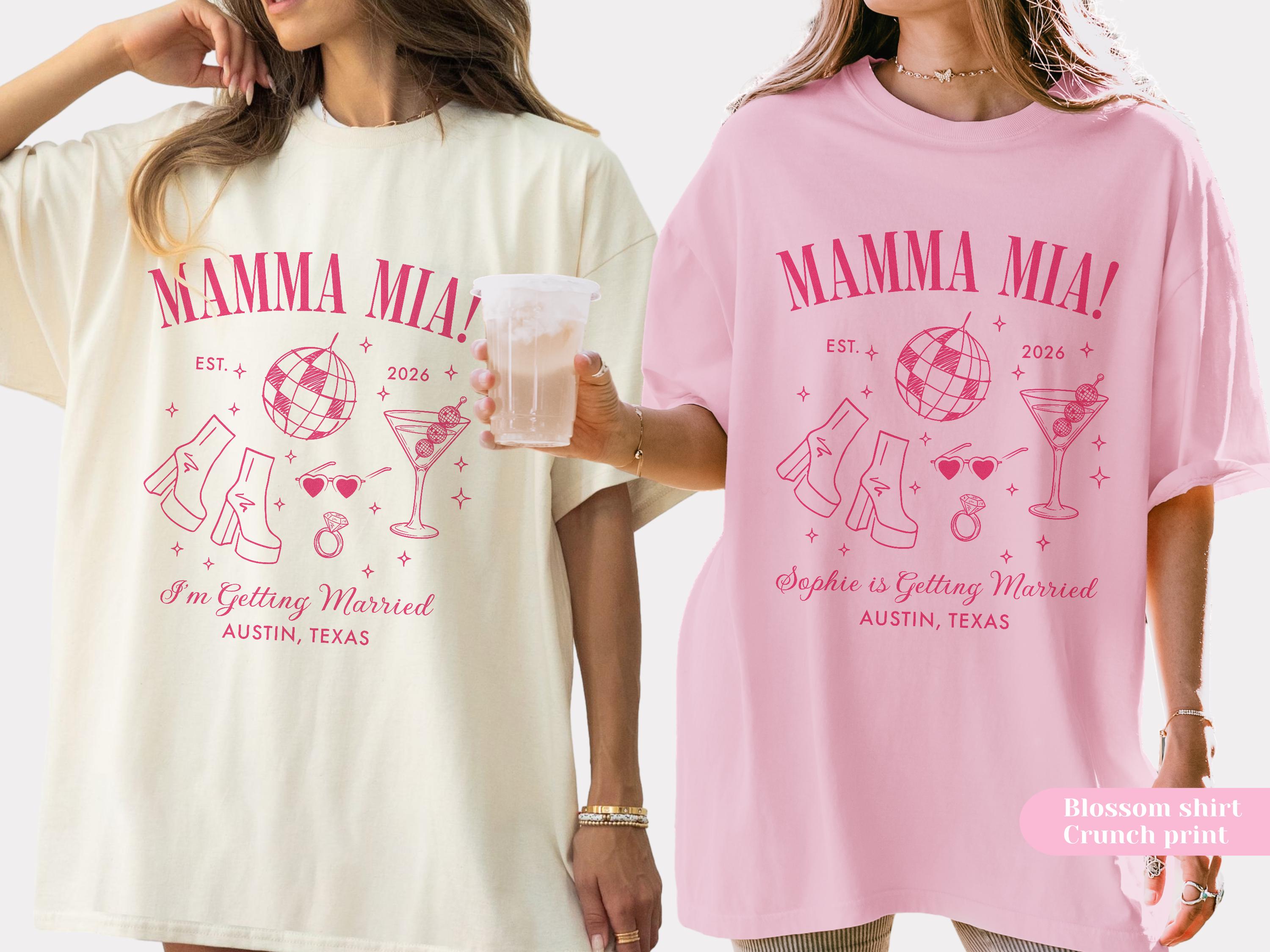 Personalized Mamma Mia Bachelorette Shirts | Dancing Queen Disco Bach Party