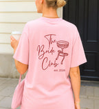 Personalized Hen Party Shirt Bachelorette T Shirt Back Print Coquette Bow Champagne Glass Hand Drawn Bride Crew Custom Name Any Year Custom
