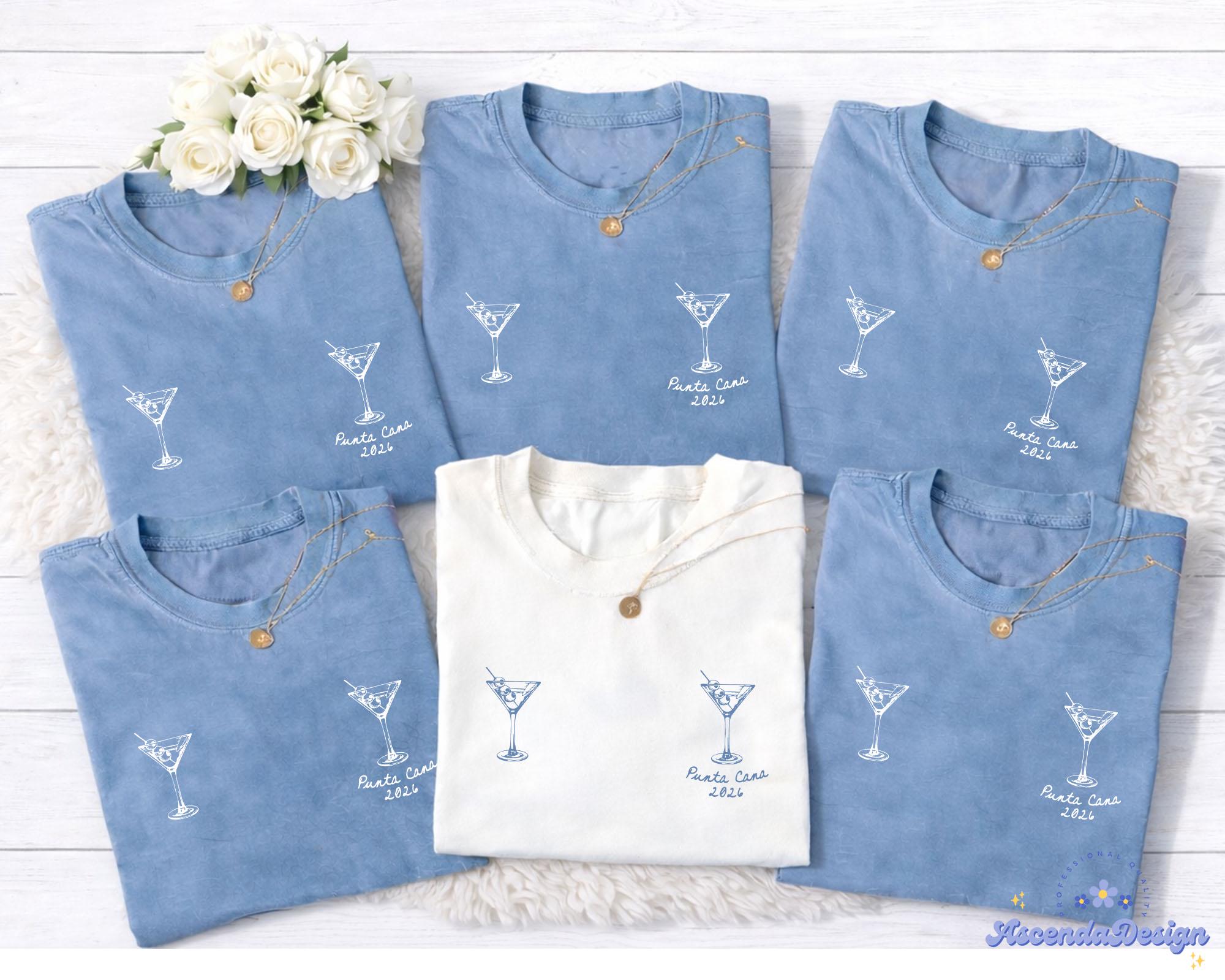 Custom Martini Bachelorette Comfort Color Shirt, Maid Of Honor Matching Tee, Bridesmaid Proposal Gift, Bachelorette Party TShirts