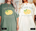 Bachelorette Party Shirts, Custom Bachelorette Shirts, She Found Her Main Squeeze, Lemon Bridal Party, Personalized Luxury Bachelorette