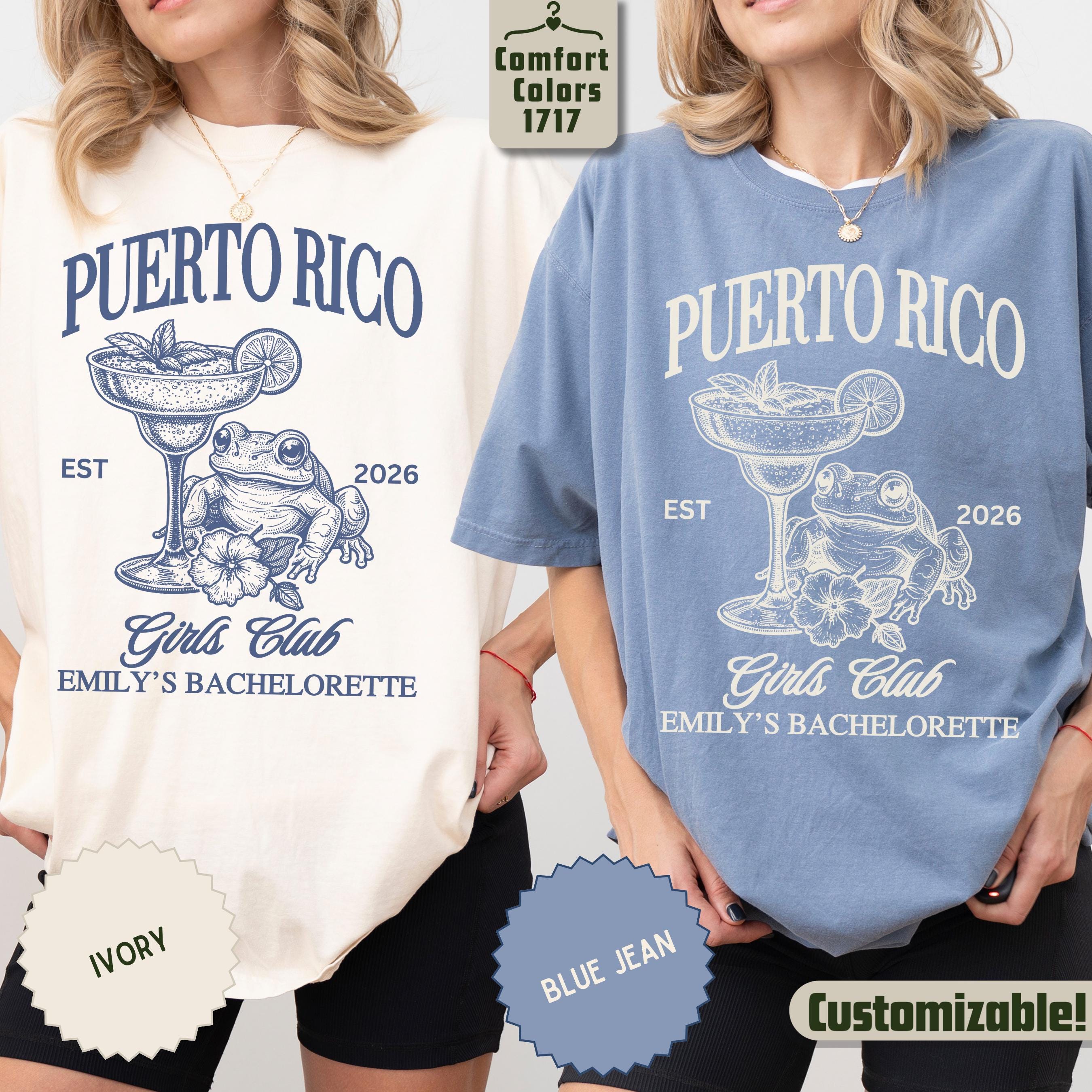 Custom Puerto Rico Bachelorette Trip Shirt: Girls Trip Tropical Bride & Bridesmaids Gift