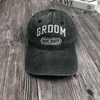 Custom Bride and Groom Est 2026 Embroidered Hat Set, Mr and Mrs Hat, Bride & Groom Matching Hats, Wedding Couple Caps