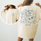 Austin Bachelorette Doodle Icons Unisex Comfort Colors® T-Shirt, Girls Trip Tee, Two-Sided Design