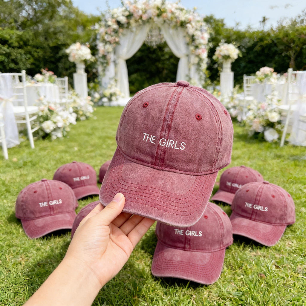 Embroidered Bride Squad Hat, Personalized Bachelorette Party Hats,Bridal Shower Gift,Bridesmaid Matching Wedding Weekend Cap