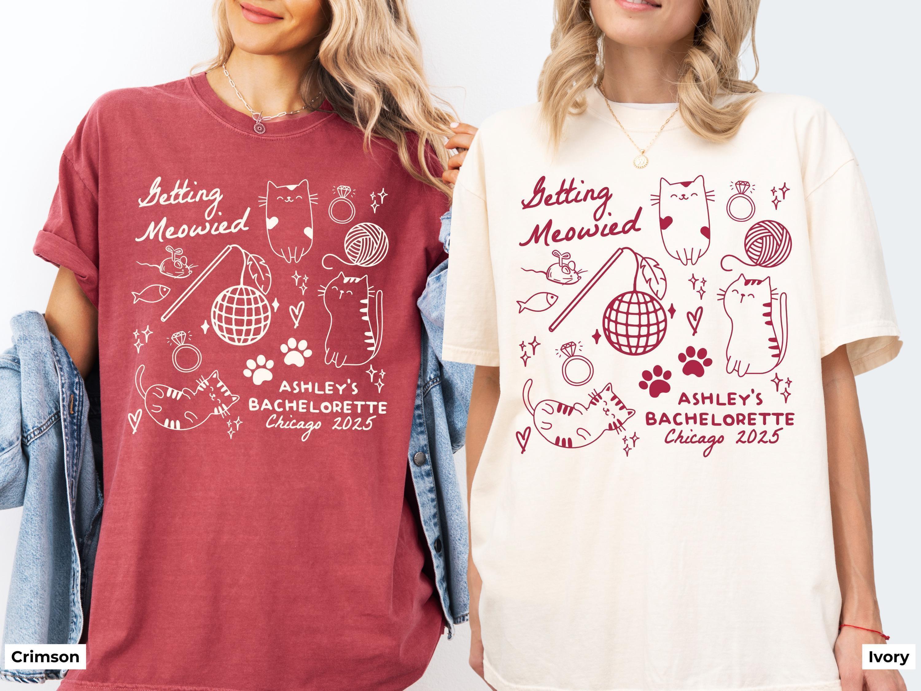 Cat Bachelorette Comfort Colors® Shirt, Getting Meowied Cat Bach Party Tee,Funny Bride Cat Shirt,Kitty Bach Tee,Cat Lover Bridal Party Shirt
